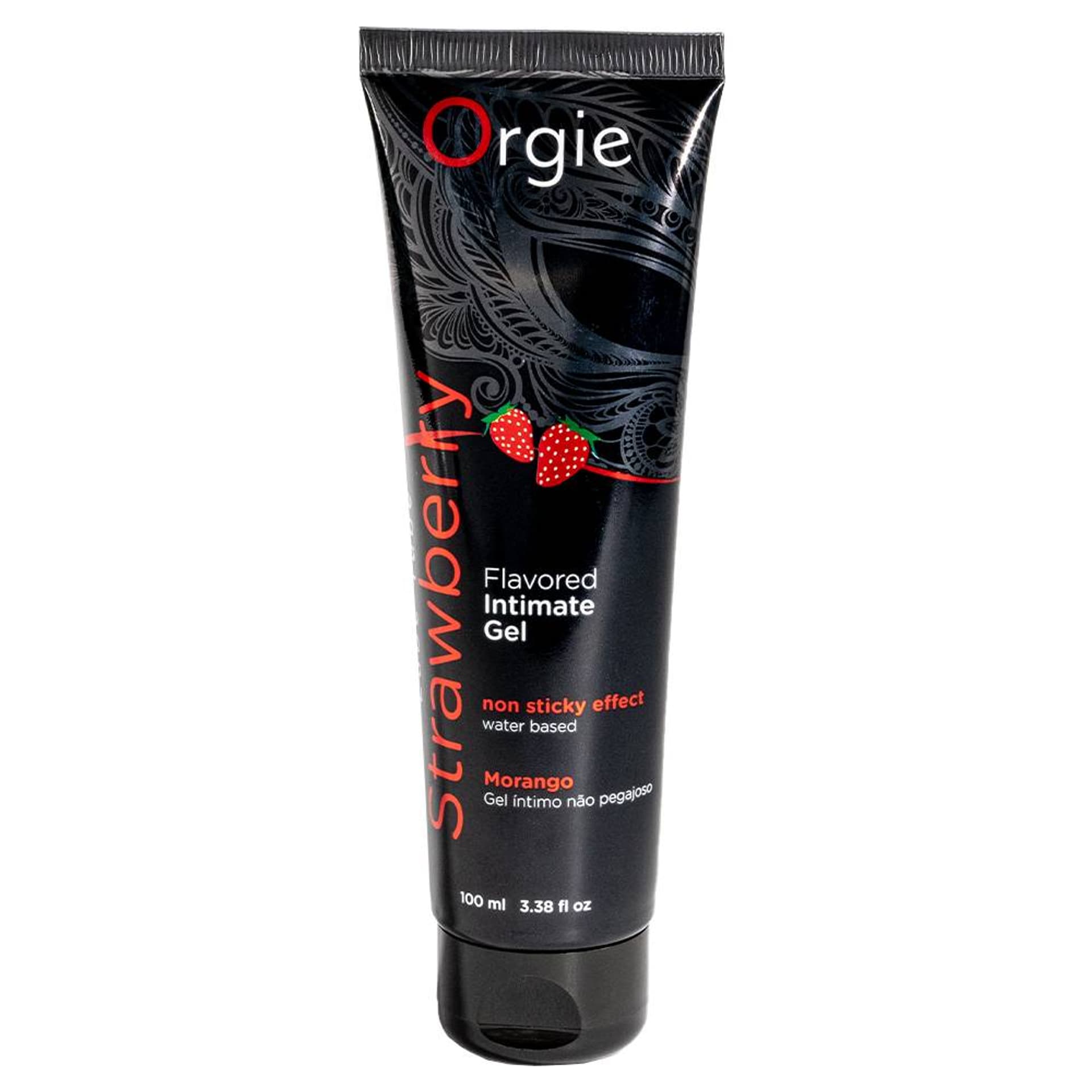 Їстівний лубрикант зі смаком полуниці Orgie Flavored Intimate Gel Morango на водній основі, 100 мл