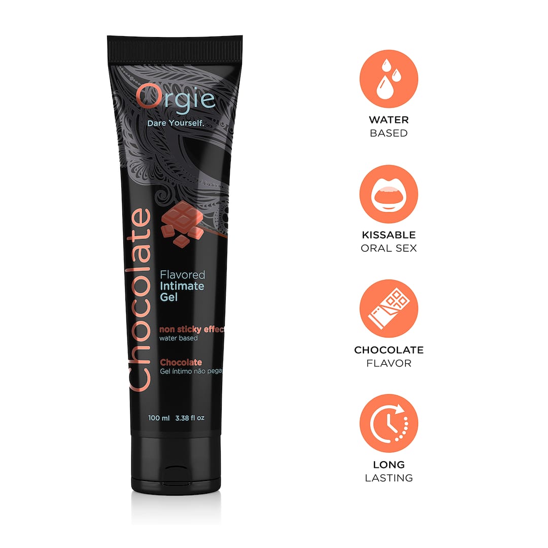 Їстівний лубрикант зі смаком шоколаду Orgie Flavored Intimate Gel Chocolate на водній основі, 100 мл