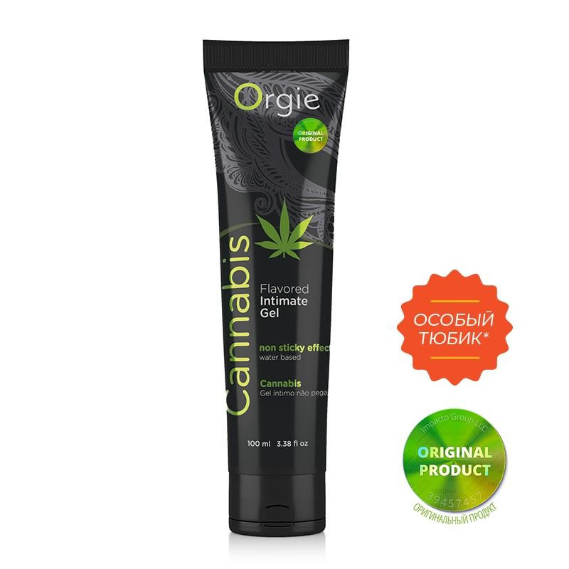 Їстівний лубрикант Orgie Flavored Intimate Gel зі смаком та ароматом каннабісу (коноплі), 100 мл
