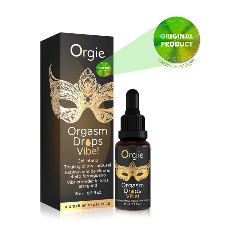 Клиторальные капли с вибрацией Orgie ORGASM DROPS VIBE, 15 мл