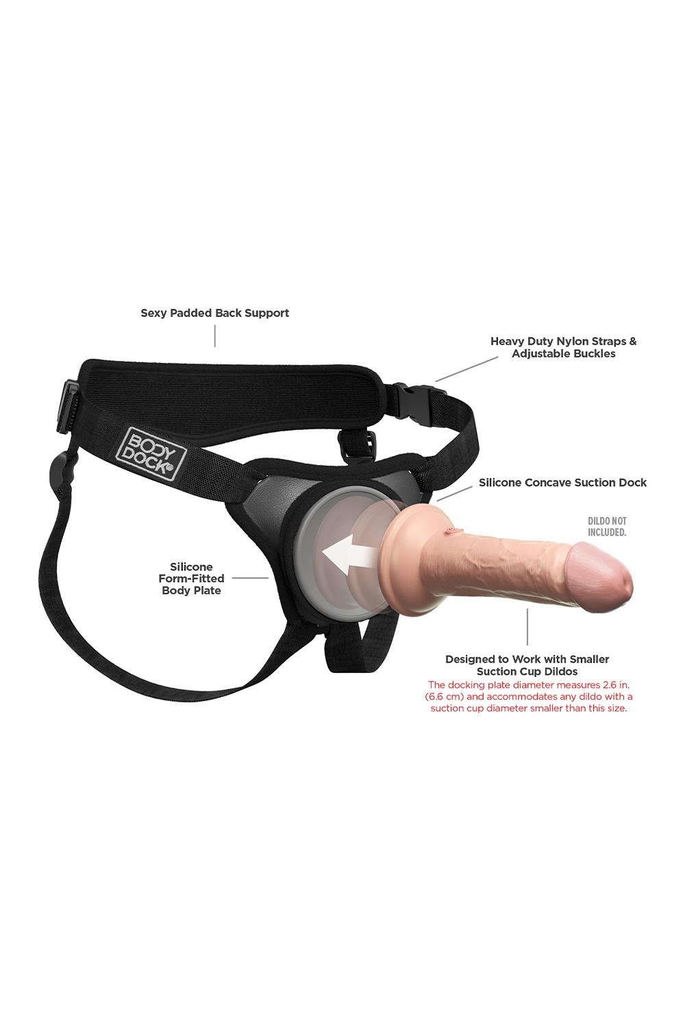 Трусики для страпону Pipedream Body Dock Elite Mini Harness, чорні