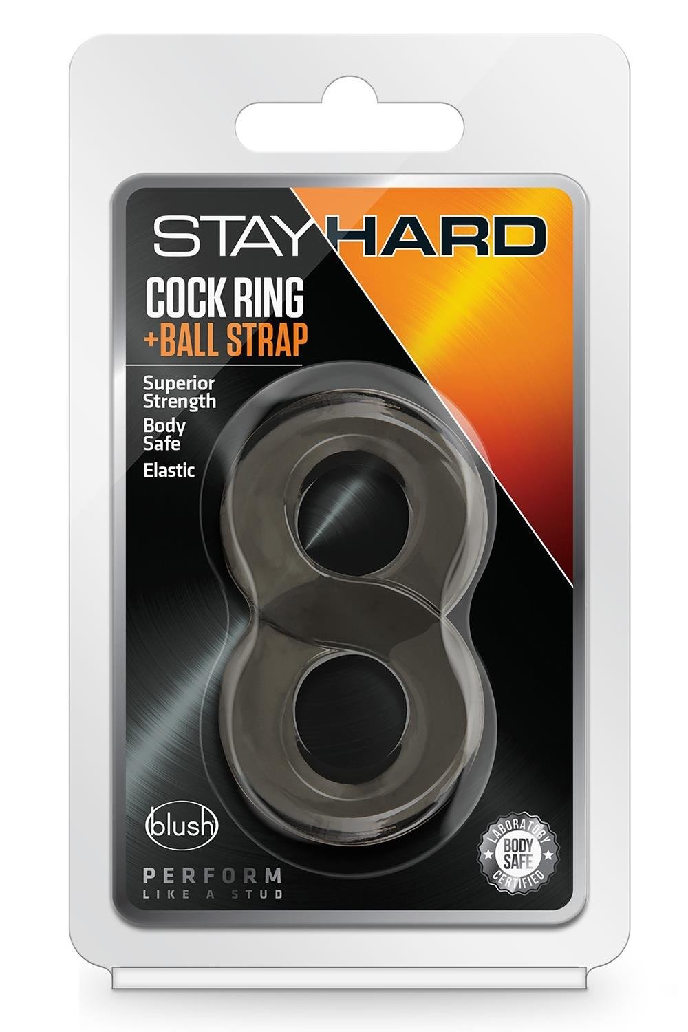 Эрекционное кольцо Blush Stay Hard двойное, прозрачное, 7 см