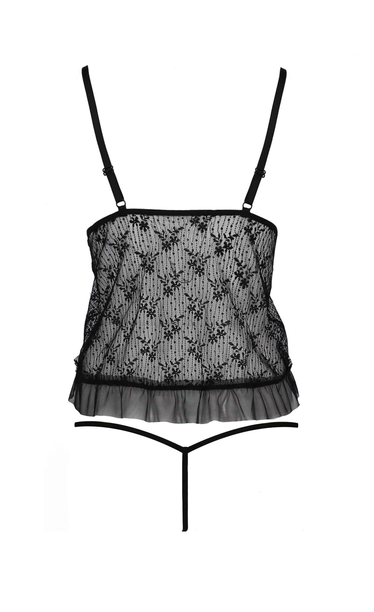 Боді з відкритим доступом та грудьми JUSTINA BODY black S/M - Passion