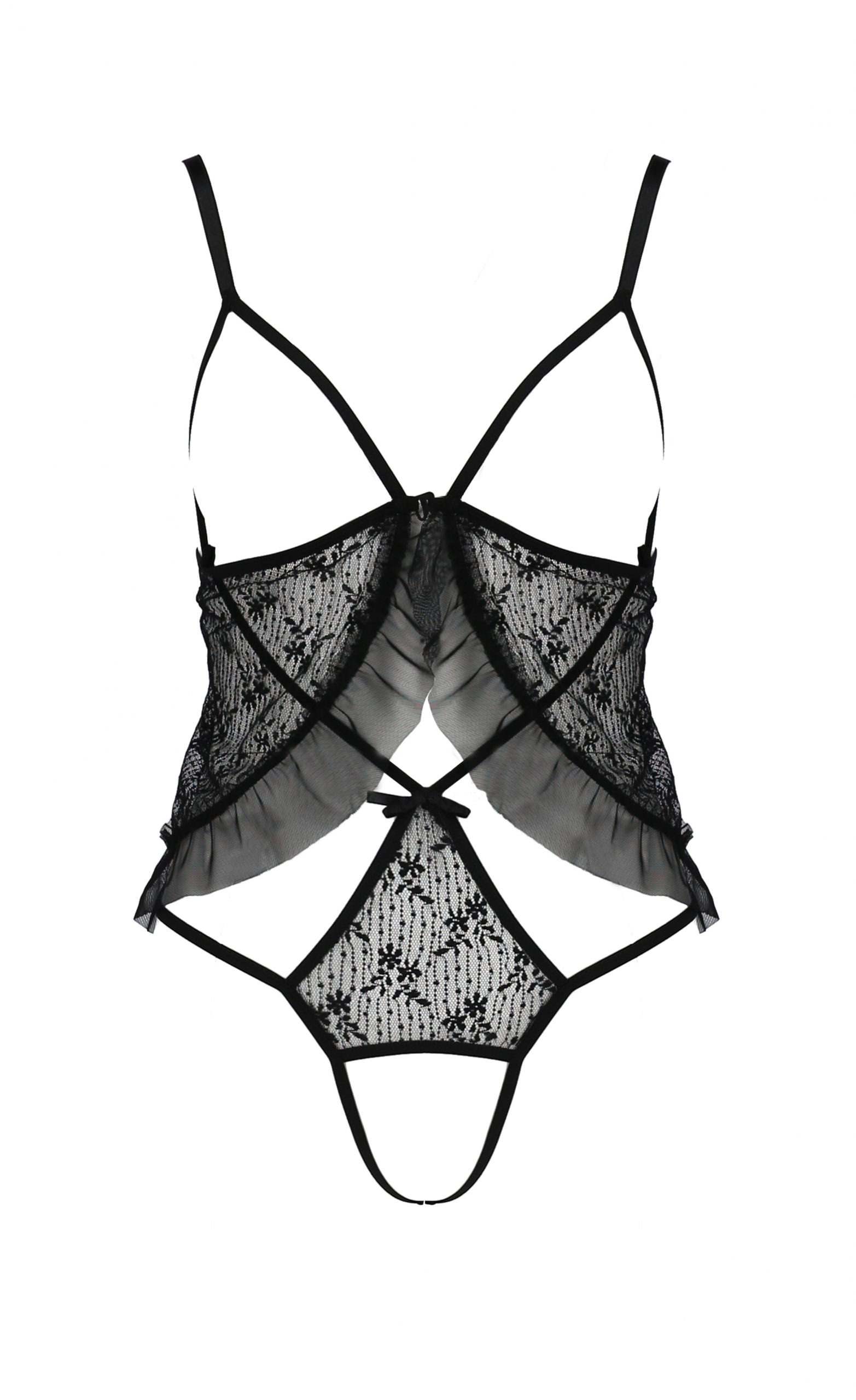 Боді з відкритим доступом та грудьми JUSTINA BODY black S/M - Passion