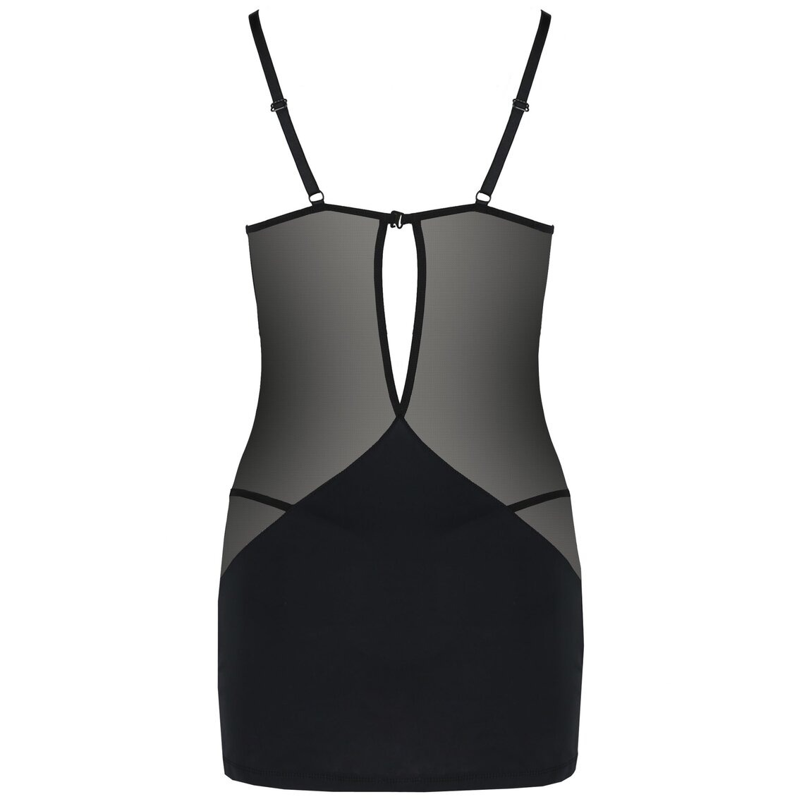 Пеньюар LUMIA CHEMISE black S/M - Passion