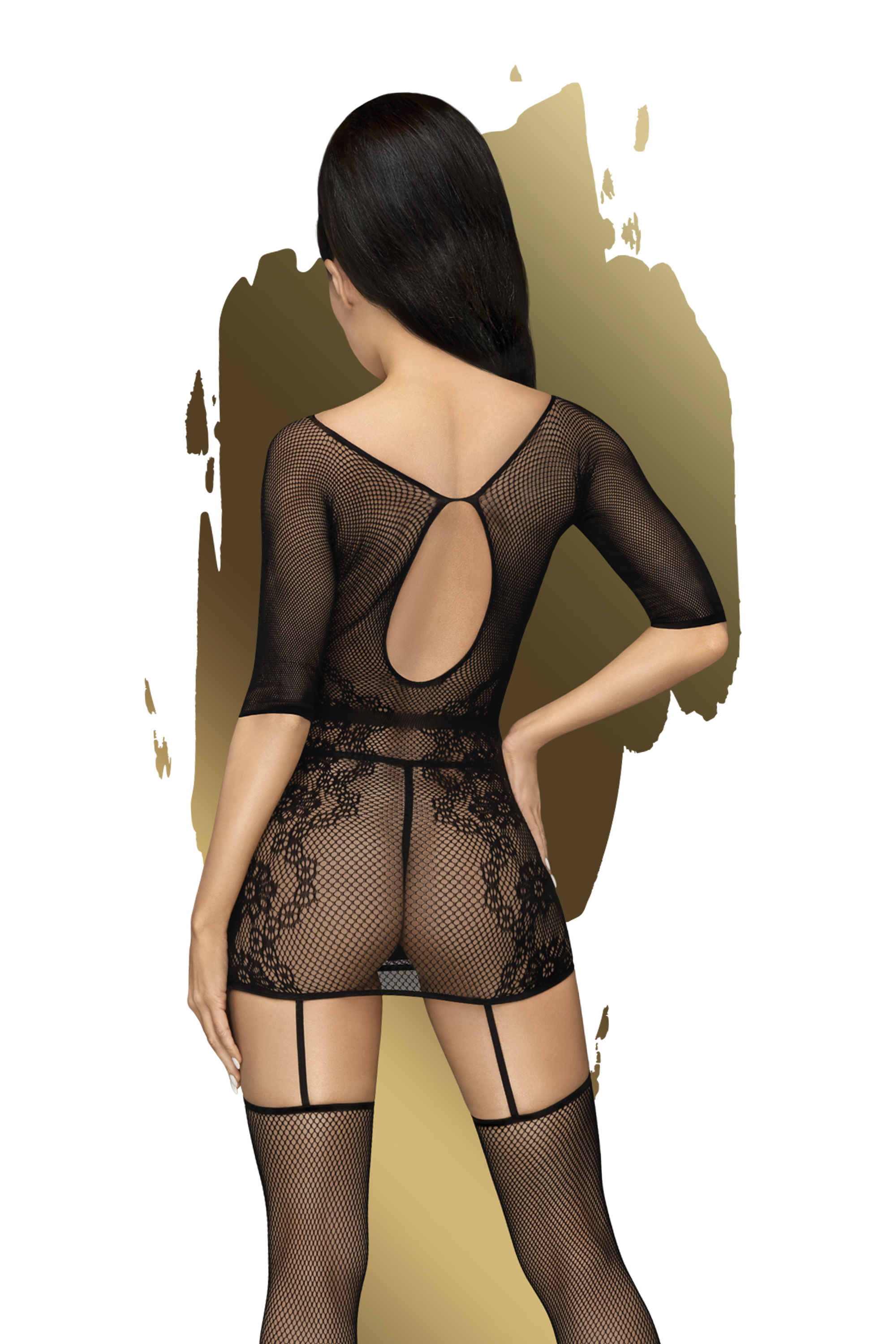 Мини платье с чулками Penthouse High stakes black (S-L)