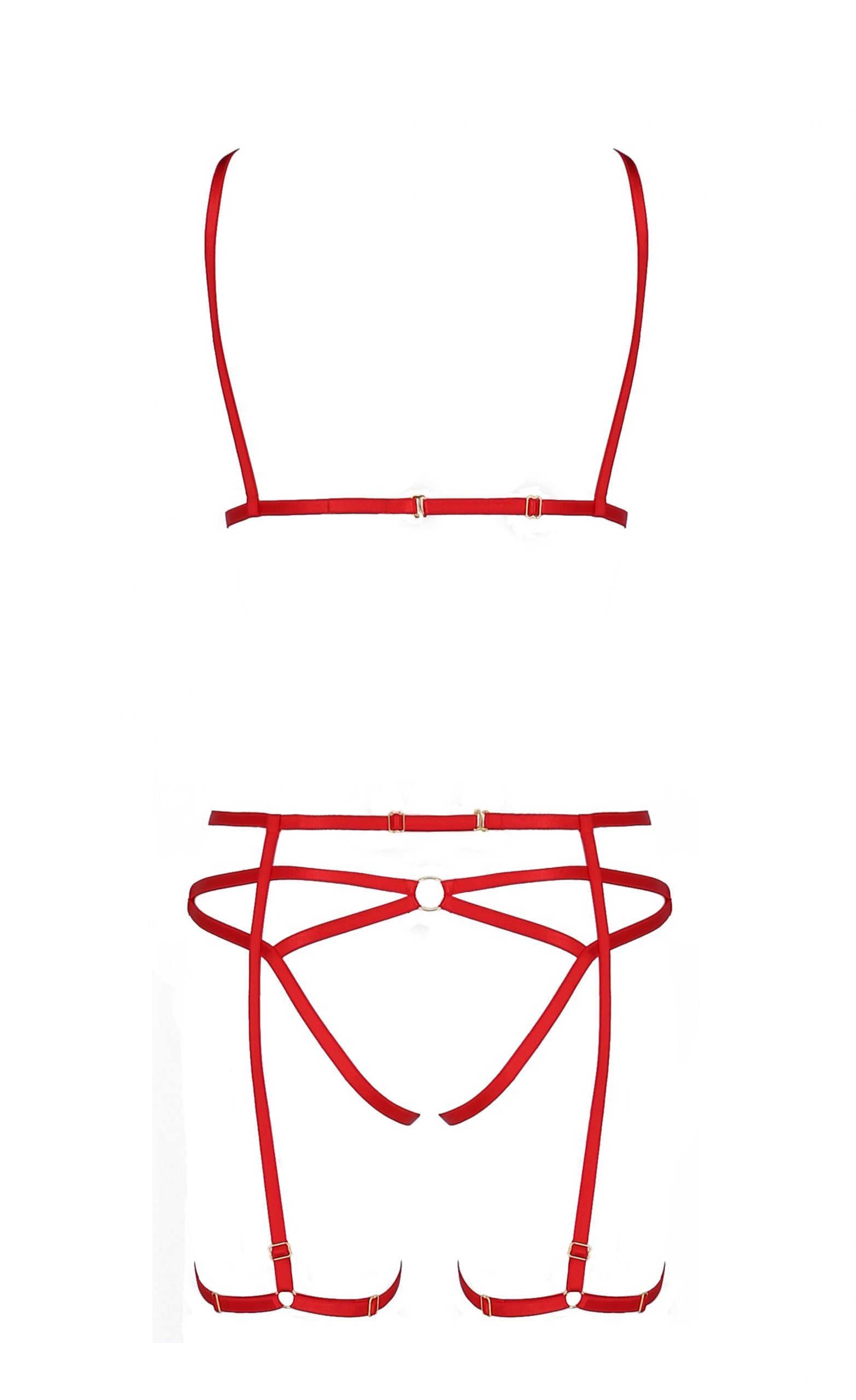 Комплект контурного белья MAGALI SET WITH OPEN BRA red S/M - Passion