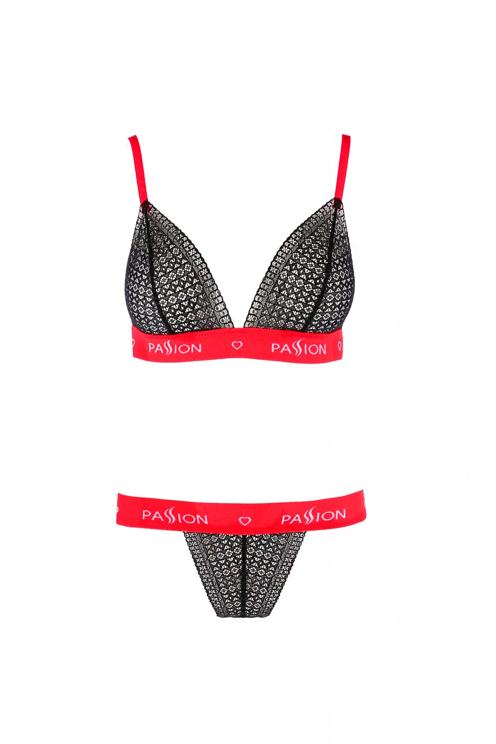 Комплект белья GLAMISS SET black/red S/M - Passion