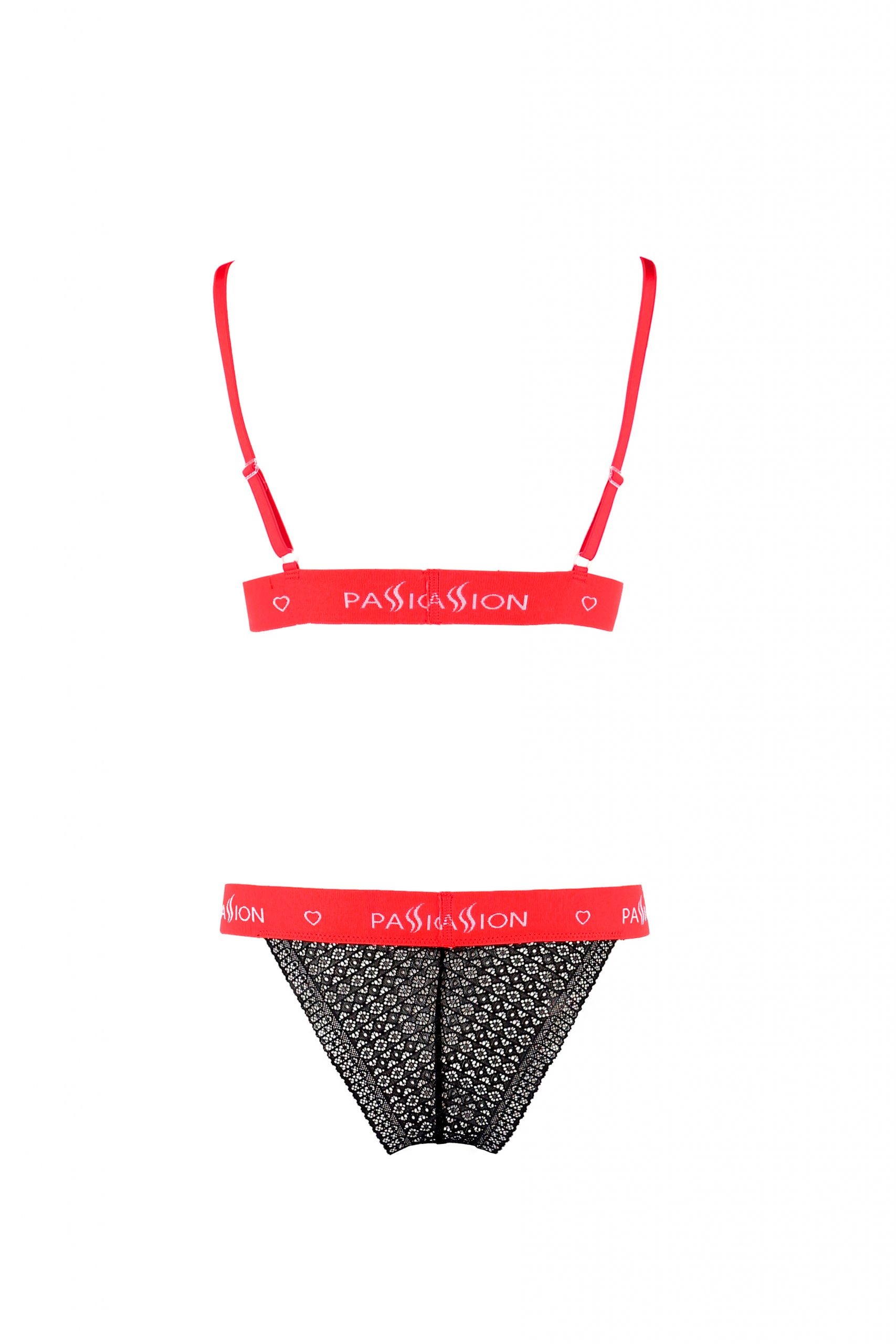 Комплект белья GLAMISS SET black/red S/M - Passion
