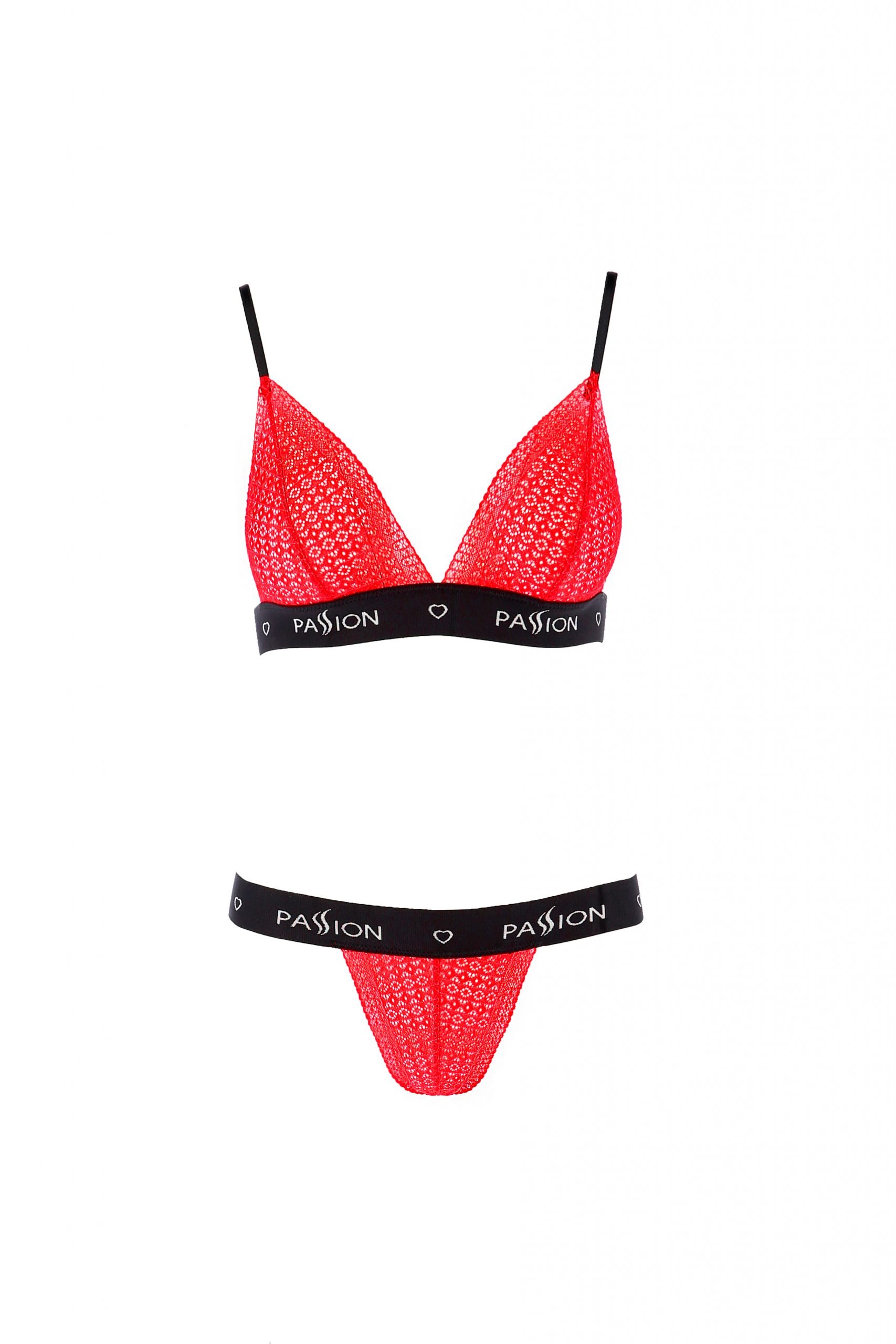 Комплект білизни GLAMISS SET red/black S/M - Passion