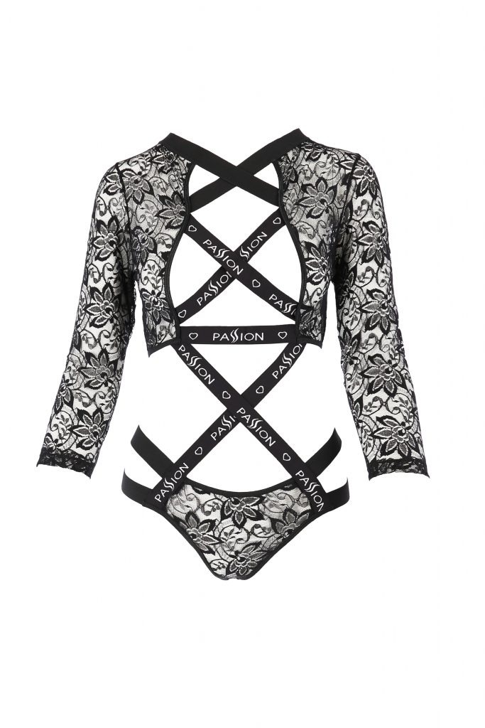 Боди с длинными рукавами и открытой грудью LETICIA BODY black S/M - Passion