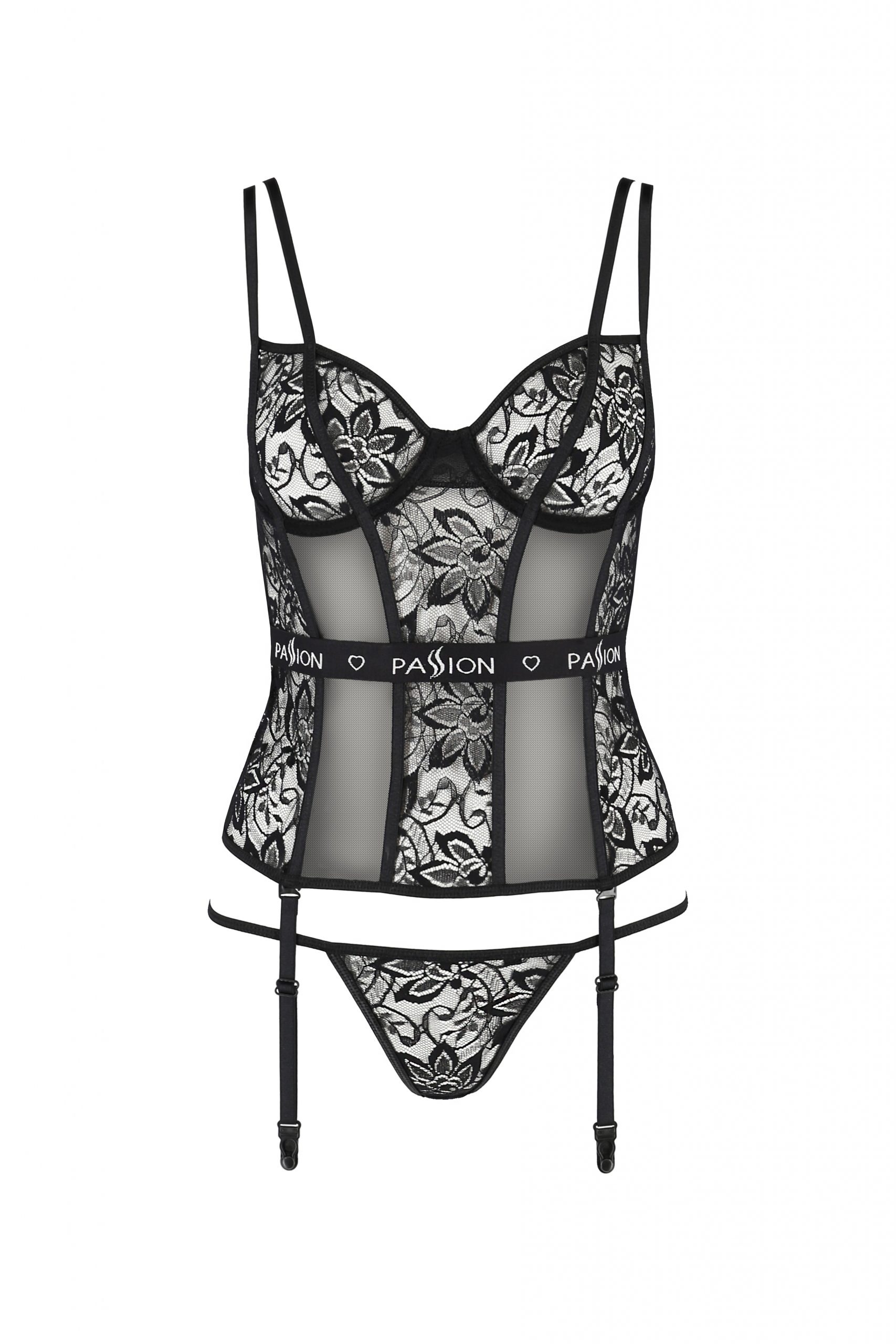 Корсет LETICIA CORSET black S/M - Passion