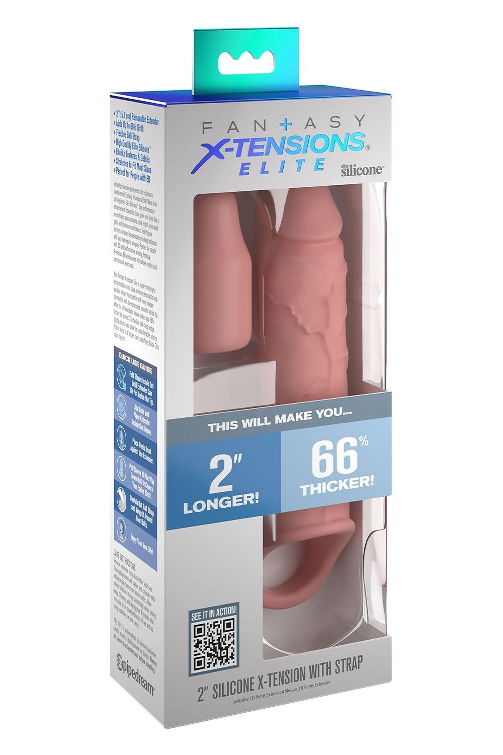 Насадка на пеніс Pipedream Fantasy X-tensions Elite бежева, 21 см