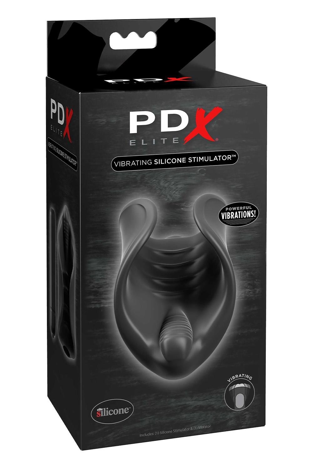 Мастурбатор с вибропулей Pipedream PDX Elite нереалистичный, черный, 10 см