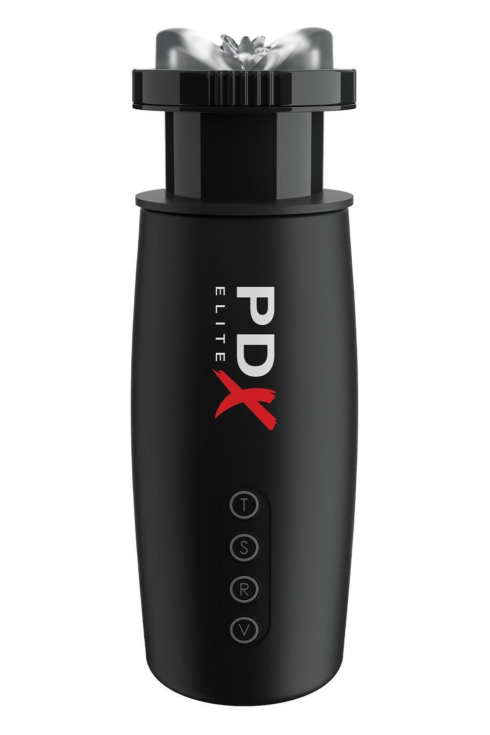 Мастурбатор Pipedream PDX Elite з вібрацією та всмоктуванням, чорний, 22 см