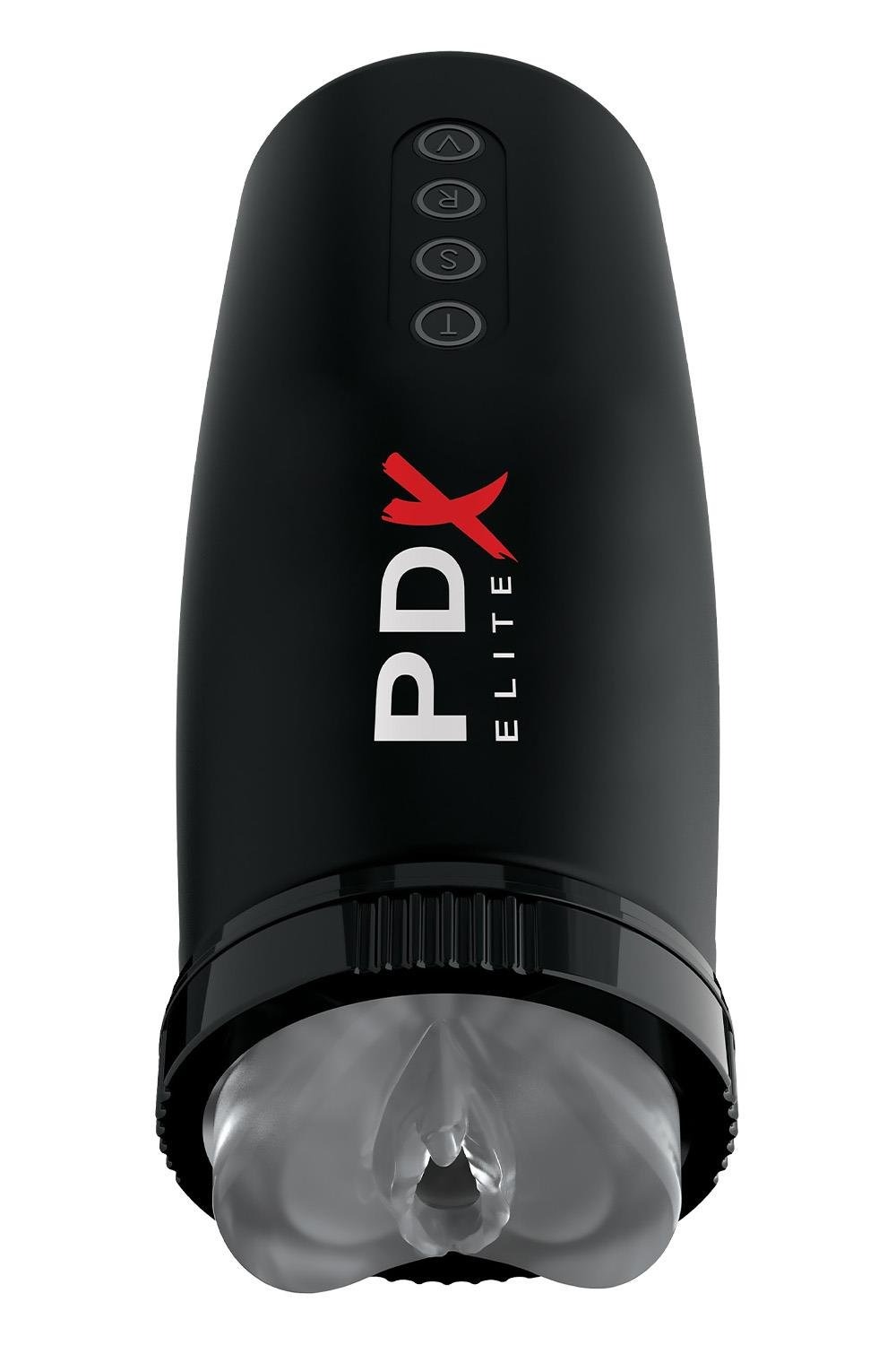 Мастурбатор Pipedream PDX Elite з вібрацією та всмоктуванням, чорний, 22 см