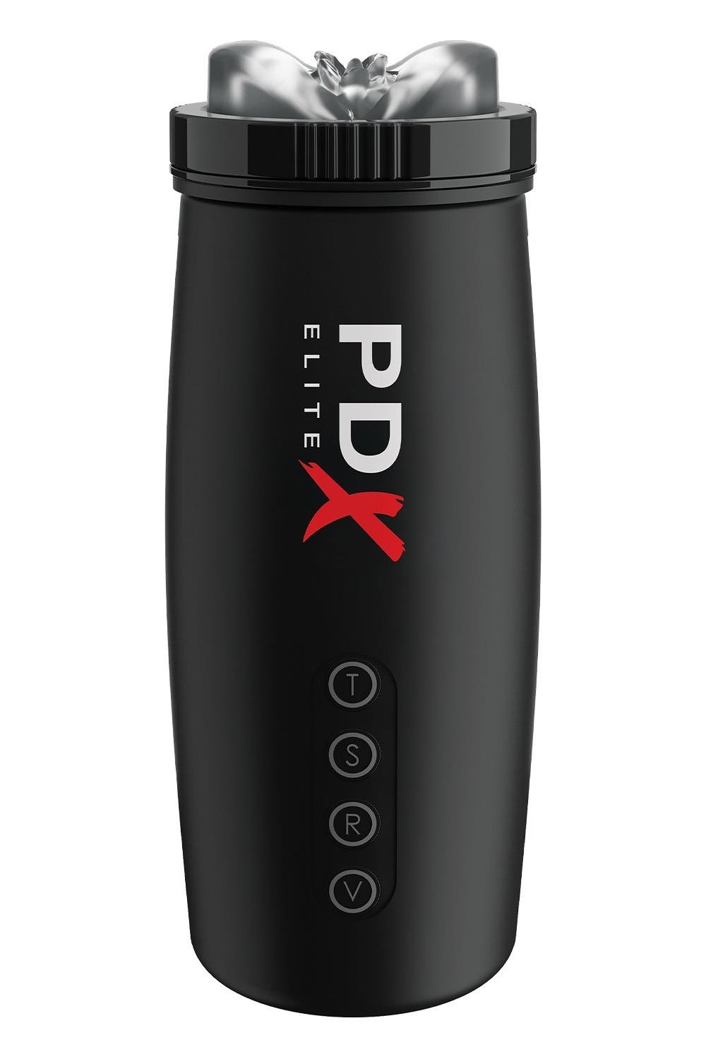 Мастурбатор Pipedream PDX Elite з вібрацією та всмоктуванням, чорний, 22 см