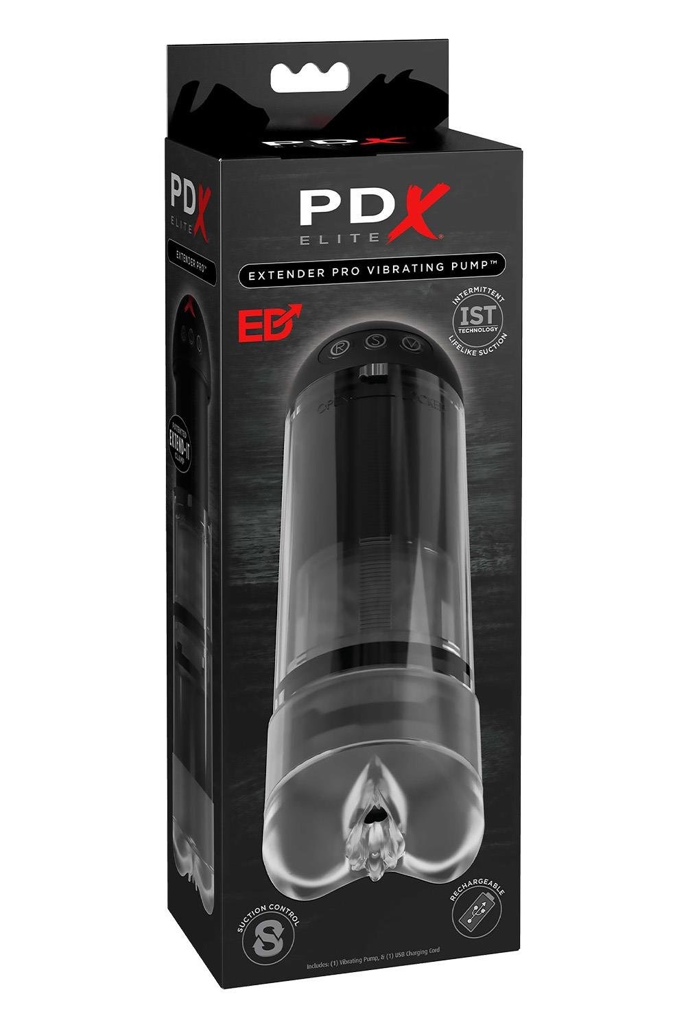 Вібропомпа вакуумна Pipedream PDX Elite чорна, 17.8 см