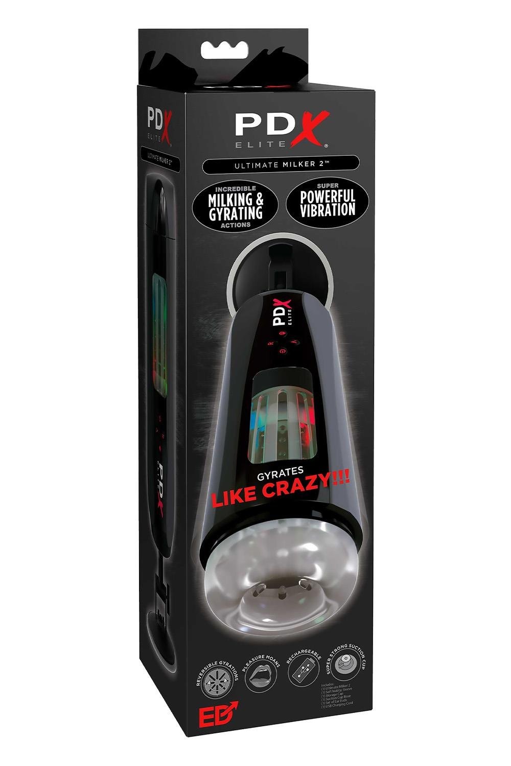 Мастурбатор Pipedream PDX Elite Ultimate Milker 2 чорний, 27 см