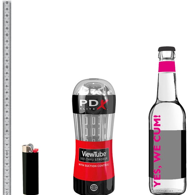 Мастурбатор Pipedream PDX Elite Viewtube See-Thru Stroker прозорий, 18.5 см