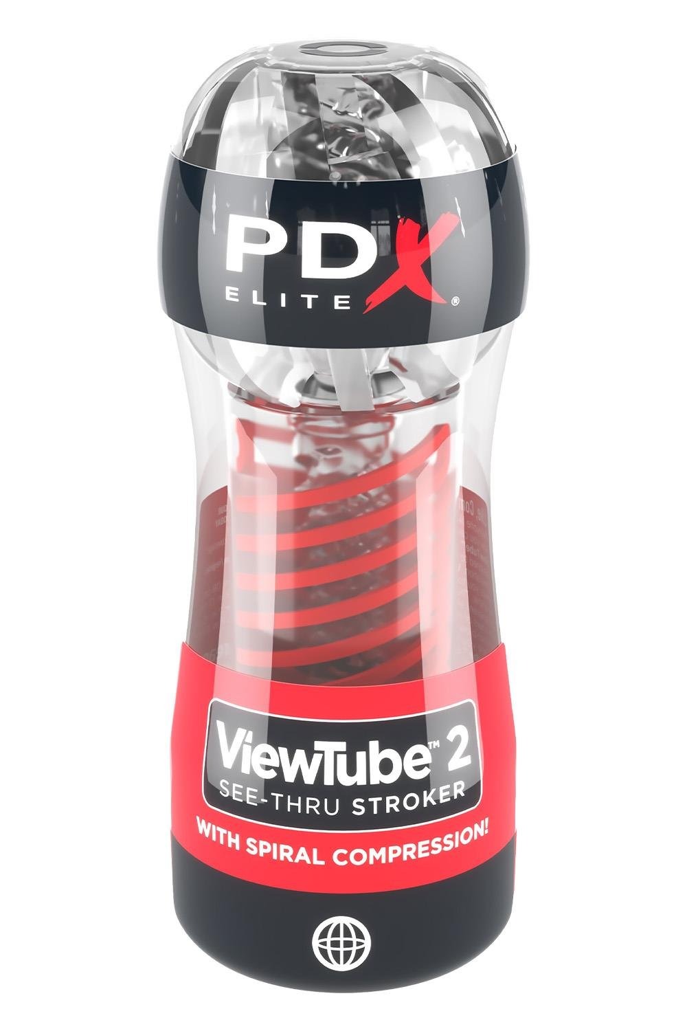 Мастурбатор Pipedream PDX Elite Viewtube 2 прозорий, 18 см