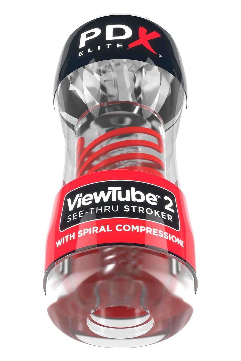Мастурбатор Pipedream PDX Elite Viewtube 2 прозорий, 18 см