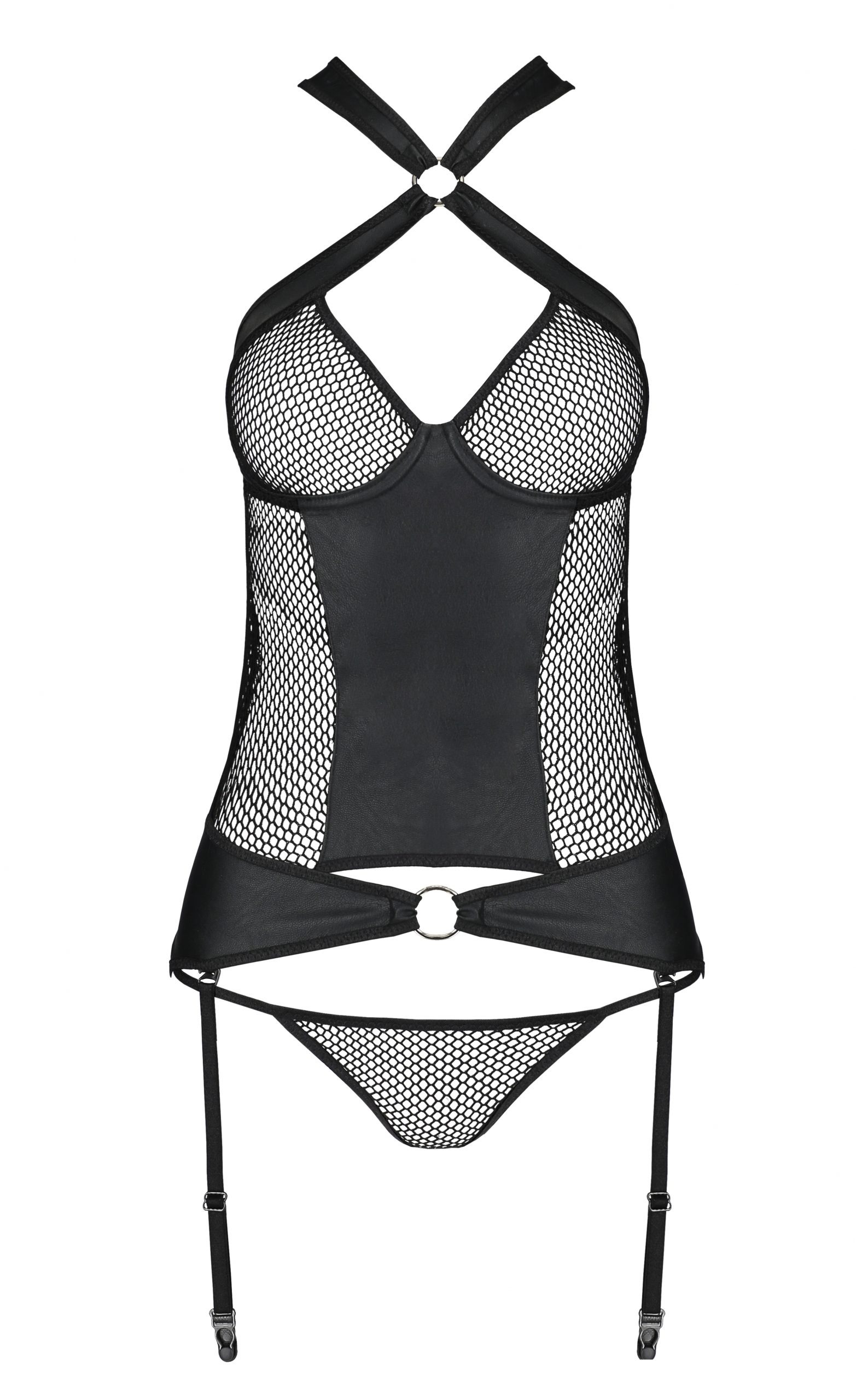 Комплект спідньої білизни в сітку Amanda Corset black S/M-Passion