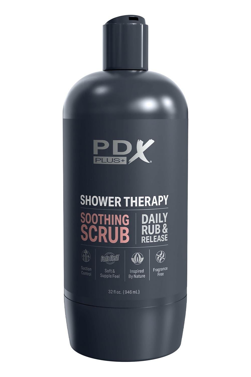 Мастурбатор у колбі Pipedream PDX Plus Shower Therapy чорний, 28.5 см