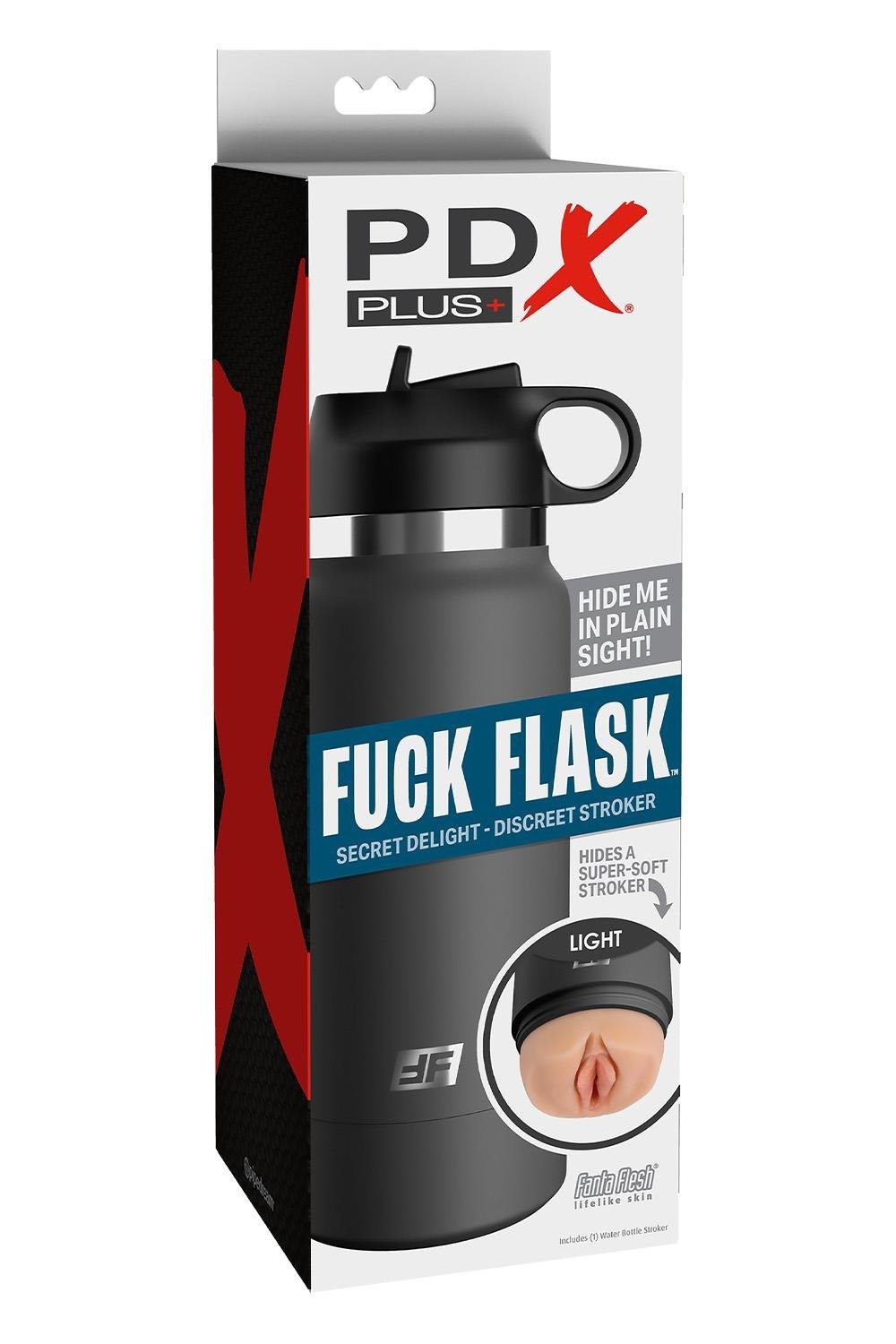 Мастурбатор вагіна в колбі Pipedream PDX Plus Fuck Flask тілесний, 23.8 см