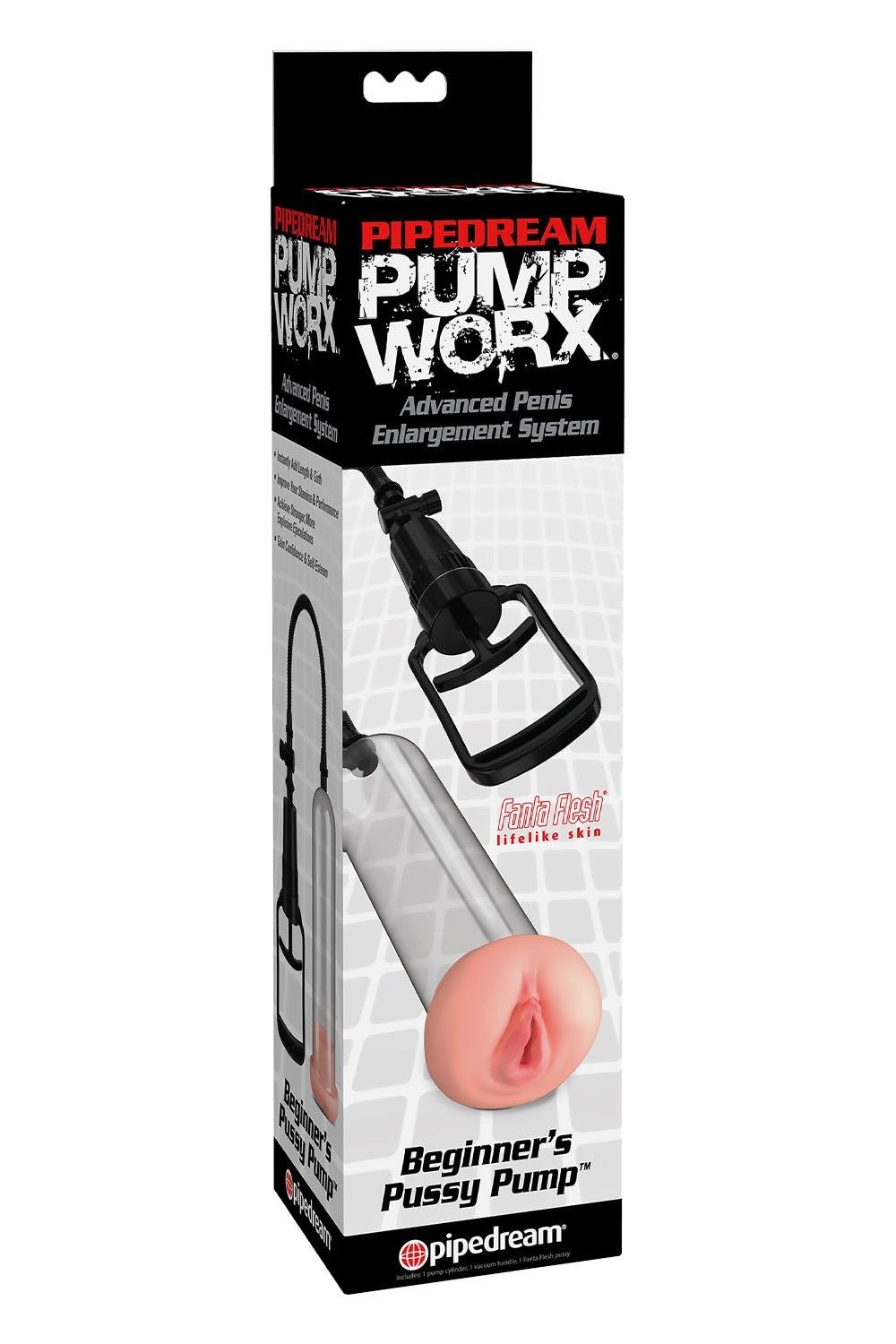 Помпа вакуумная Pipedream Pump Worx Beginner's Pussy прозрачная, 48.5 см