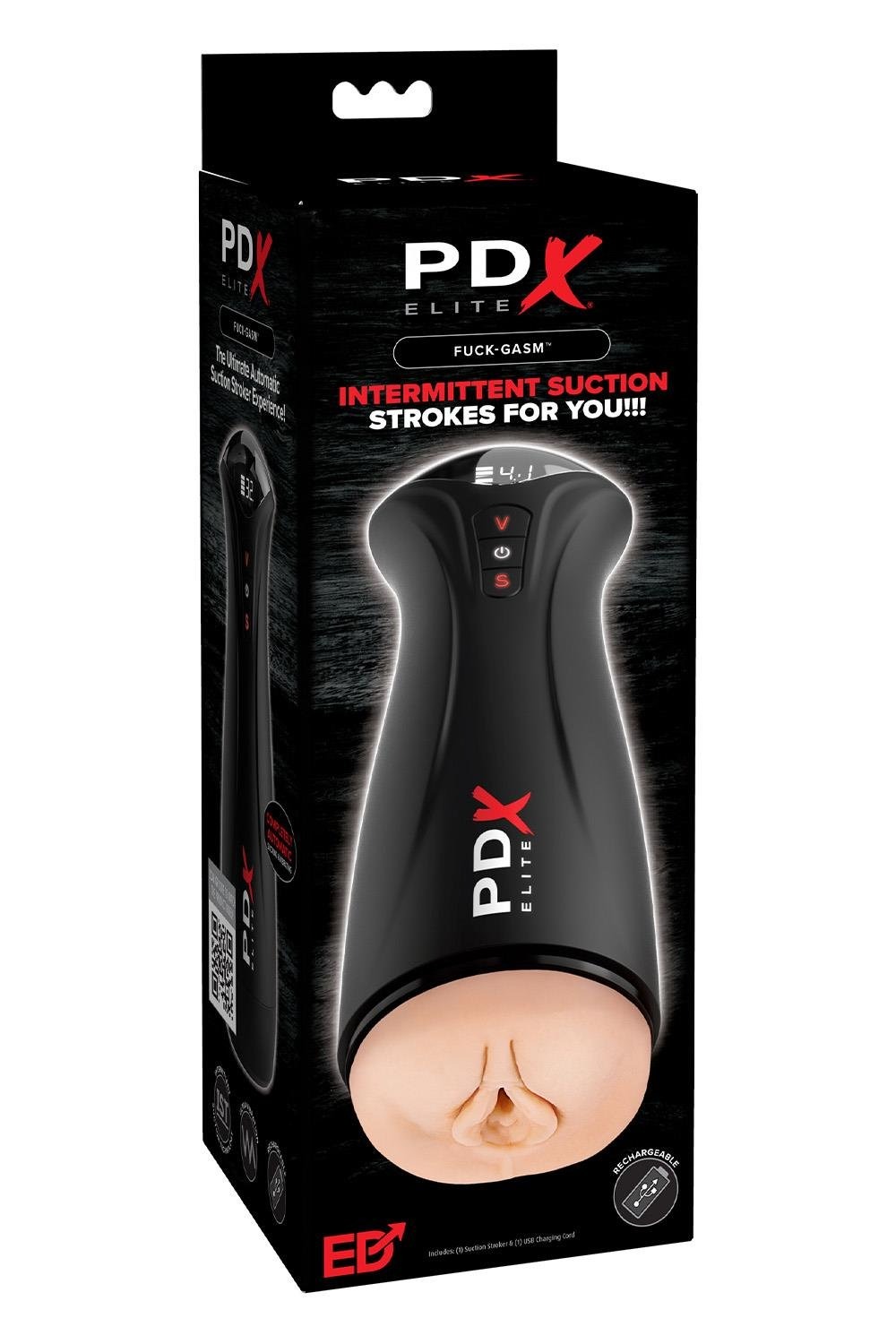 Вибромастурбатор вагина Pipedream PDX Elite бежевый, 24.5 см