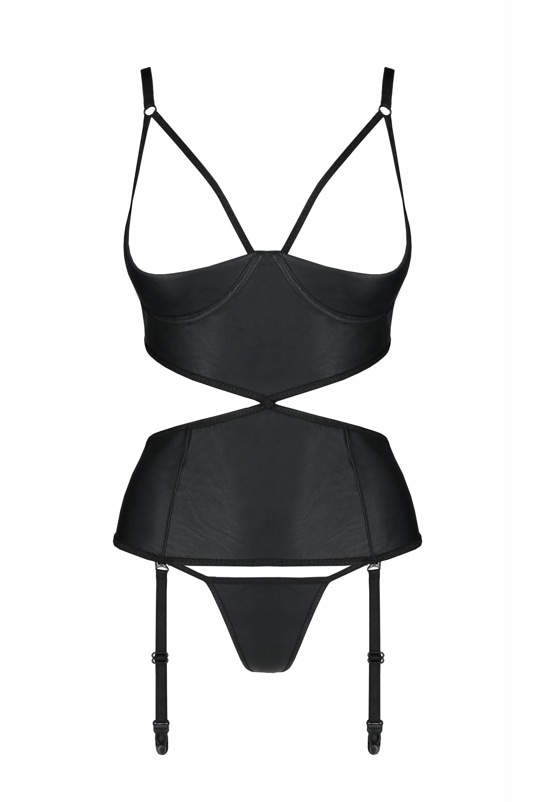 Корсет с открытым бюстом JANNIES CORSET black S/M - Passion