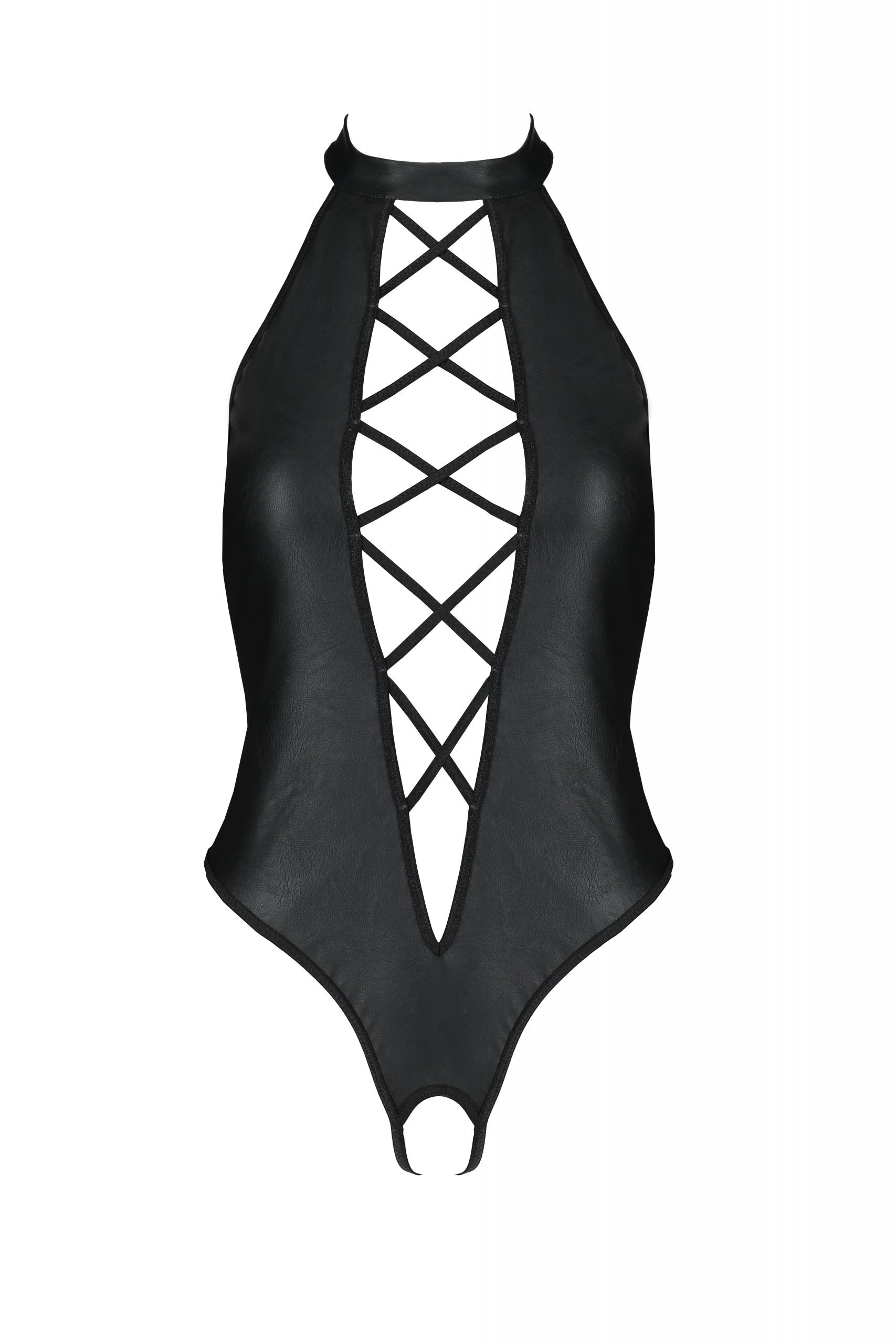 Боді з халтером та геометричним візерунком NANCY BODY black S/M - Passion