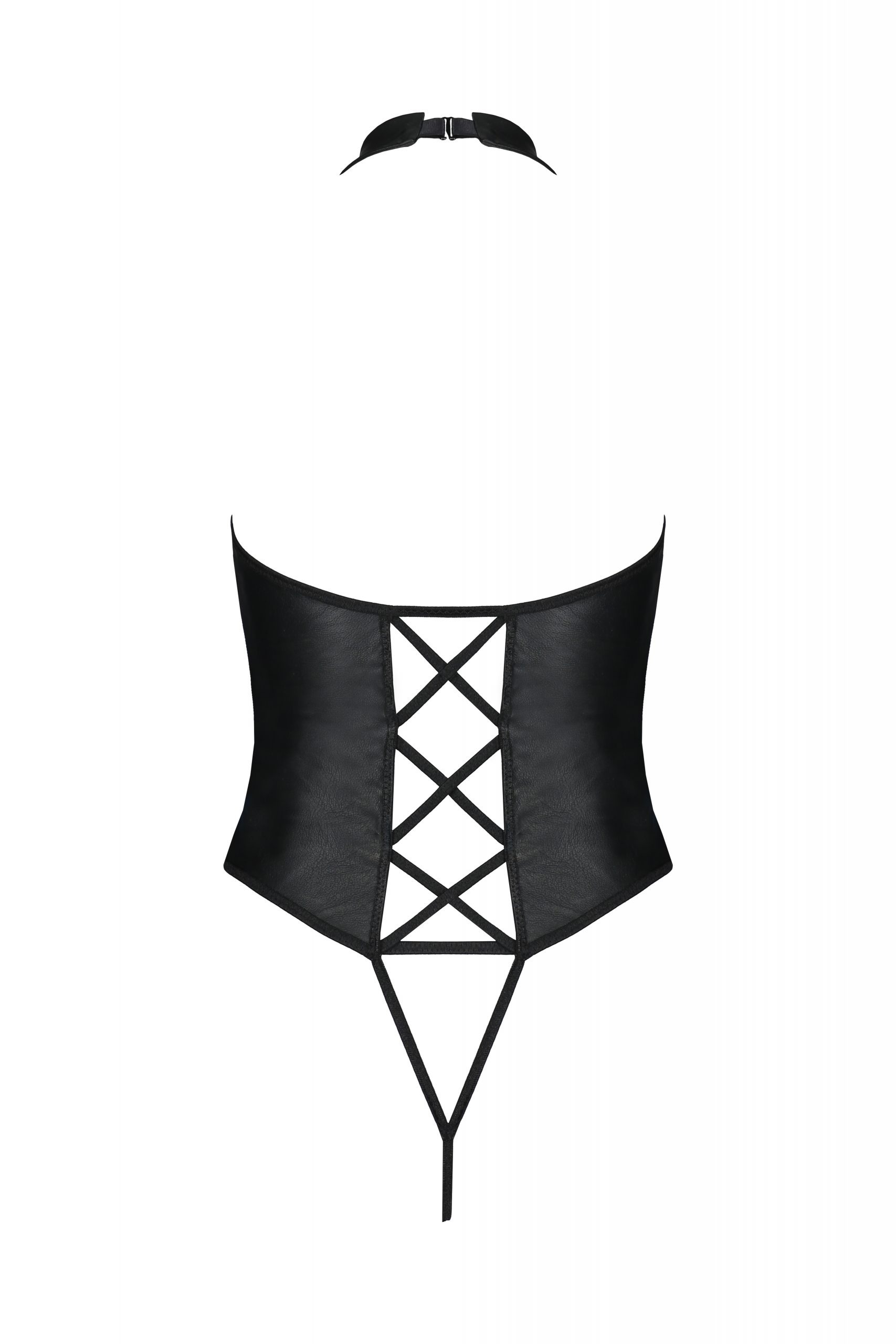Боді з халтером та геометричним візерунком NANCY BODY black S/M - Passion