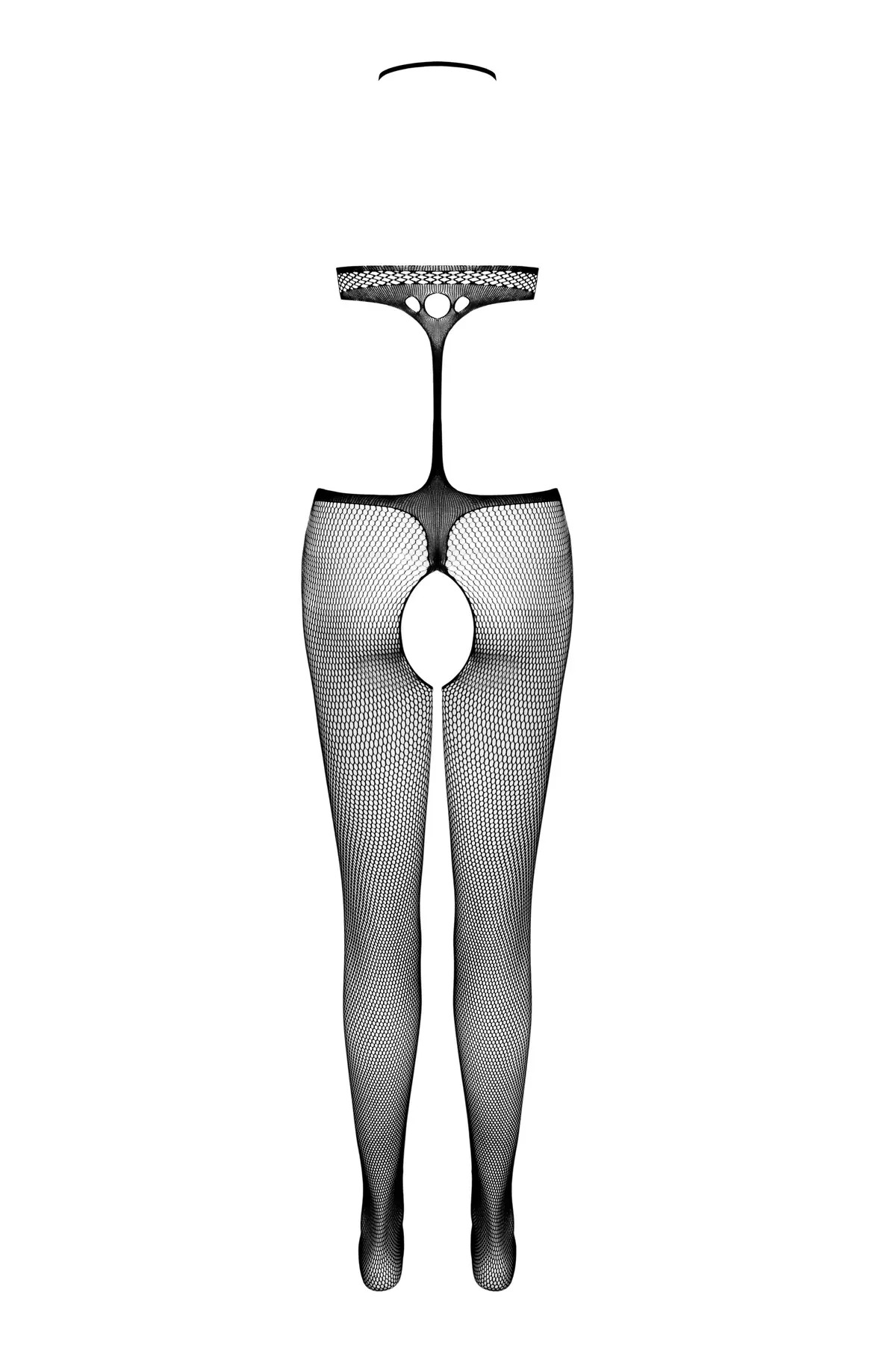 Комбінезон у сіточку з відкритим доступом Passion BS080 чорний, One Size
