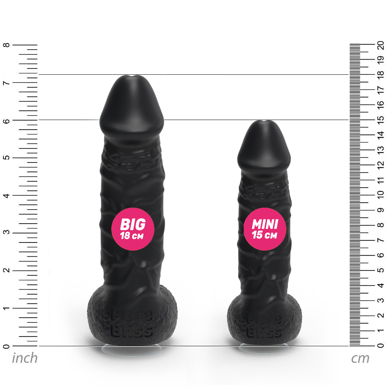 Мыло член Pure Bliss MINI на присоске, чёрное, 15 см