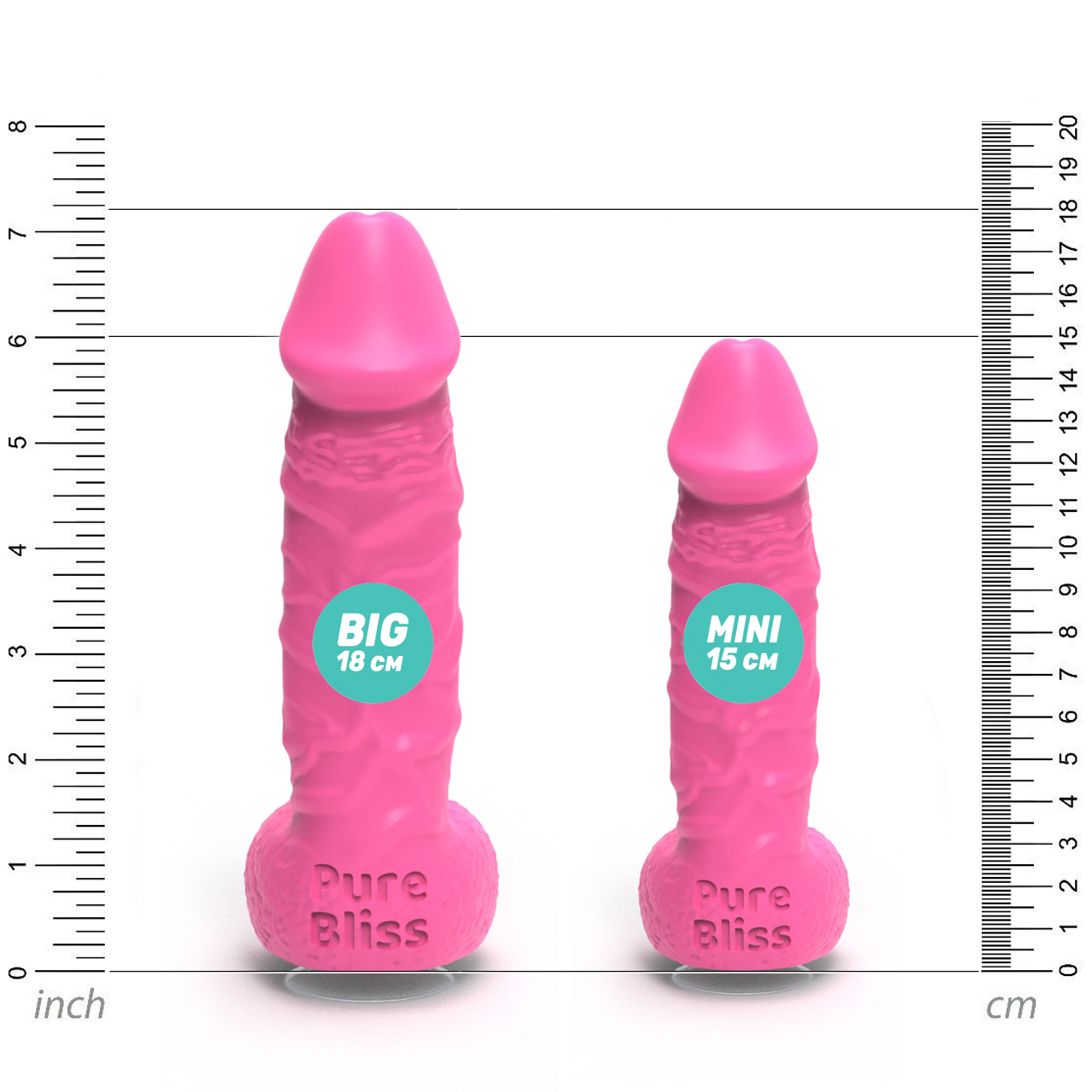 Мило член на присосці Pure Bliss BIG рожевий, 18 см