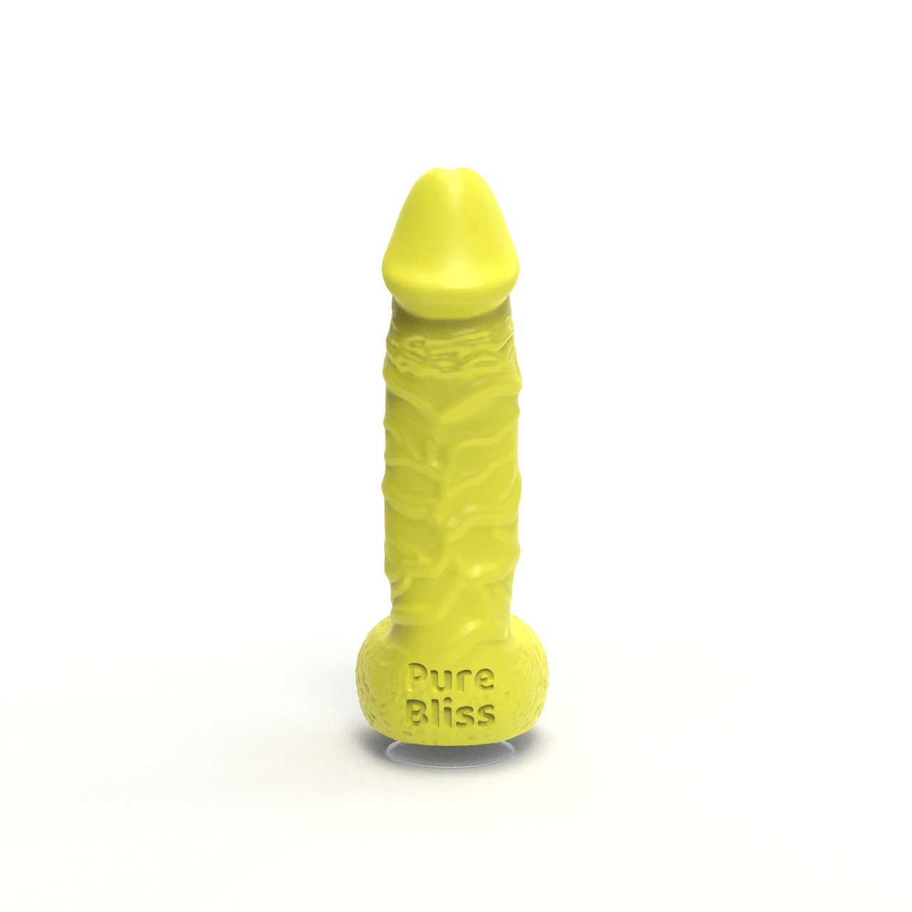 Мыло член на присоске Pure Bliss BIG желтое, 18 см