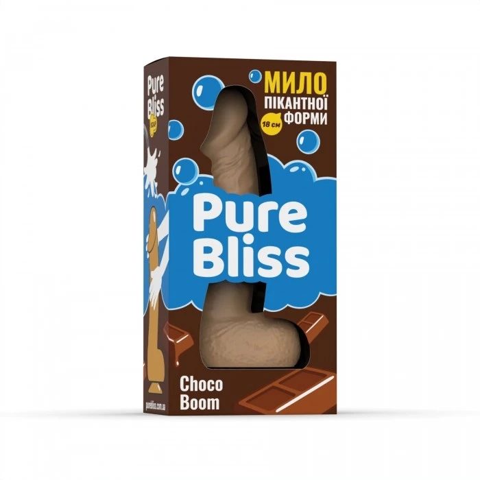 Мило у формі пеніса Pure Bliss Choco Boom з ароматом шоколаду, бежеве, 18 см