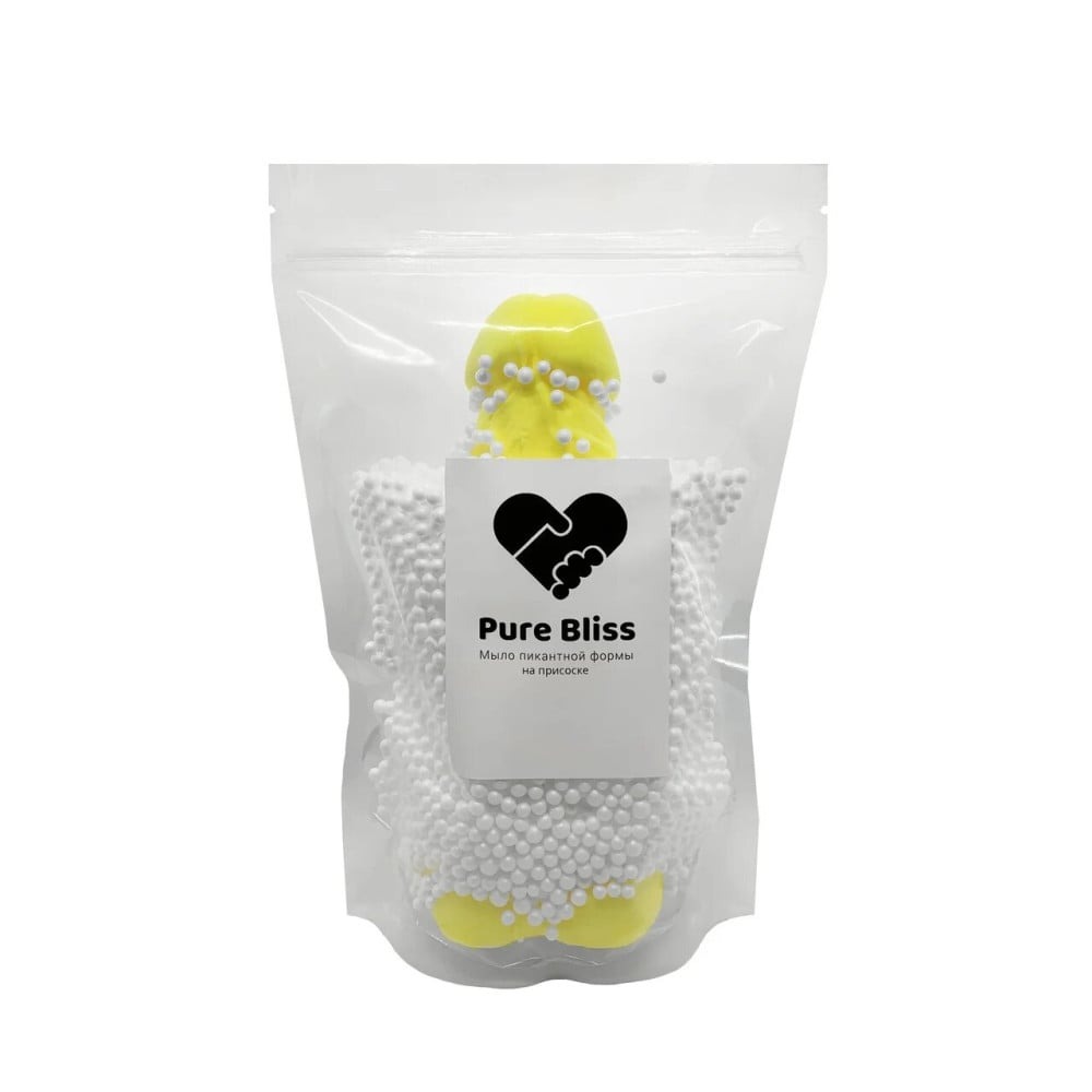 Мило член на присосці Pure Bliss жовте, size M