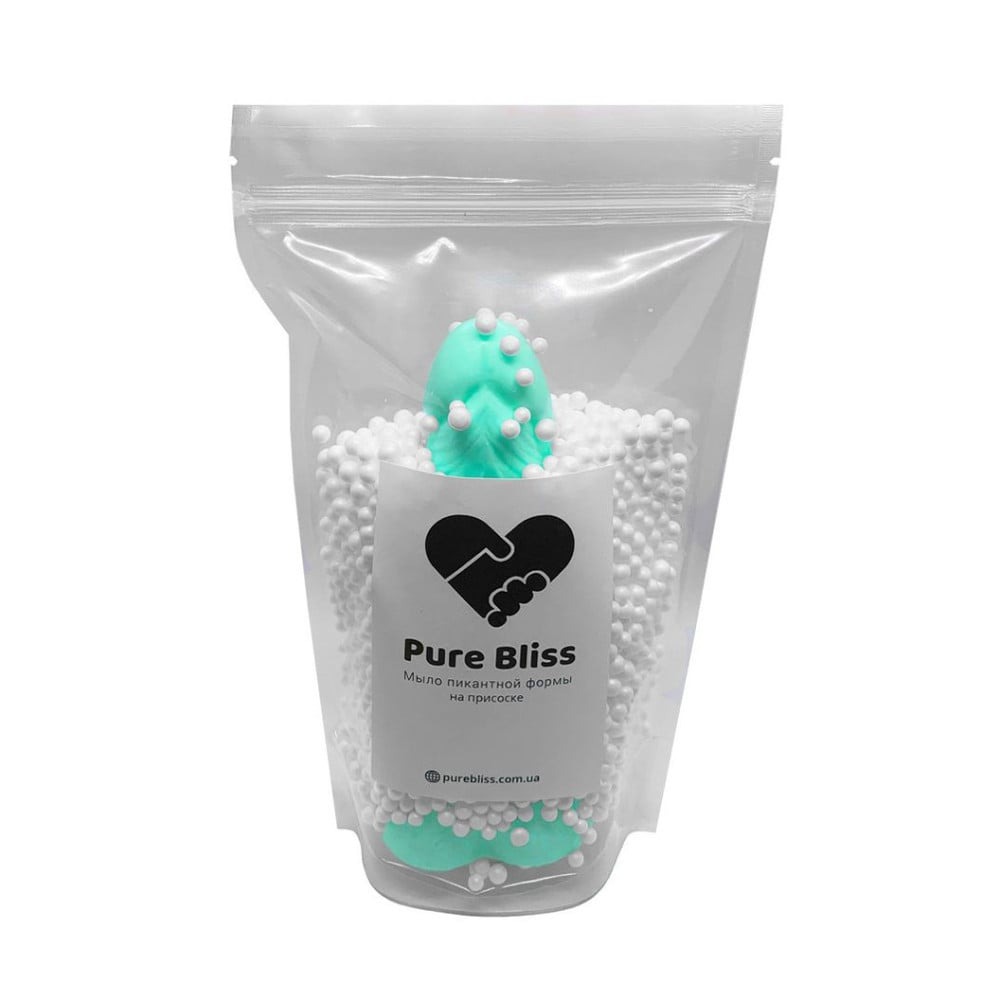 Мило член на присосці Pure Bliss бірюзовий, size XL