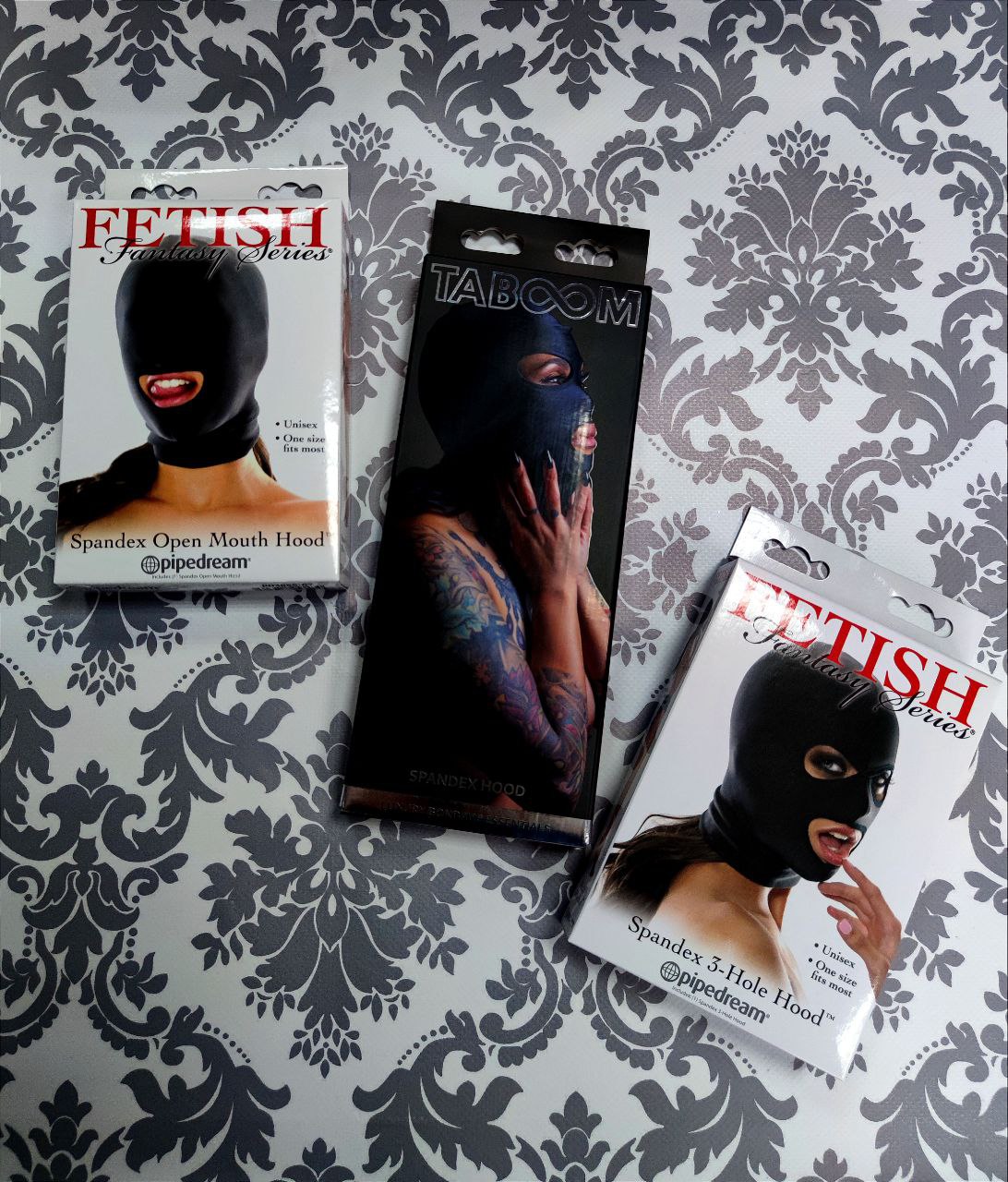 Маска эластичная Fetish Fantasy Series с отверстием для рта, черная, One Size