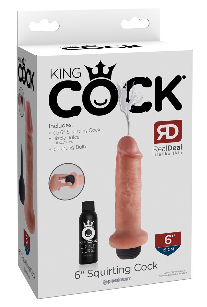 Фалоімітатор Королівський з виверженням Pipedream King Cock бежевий