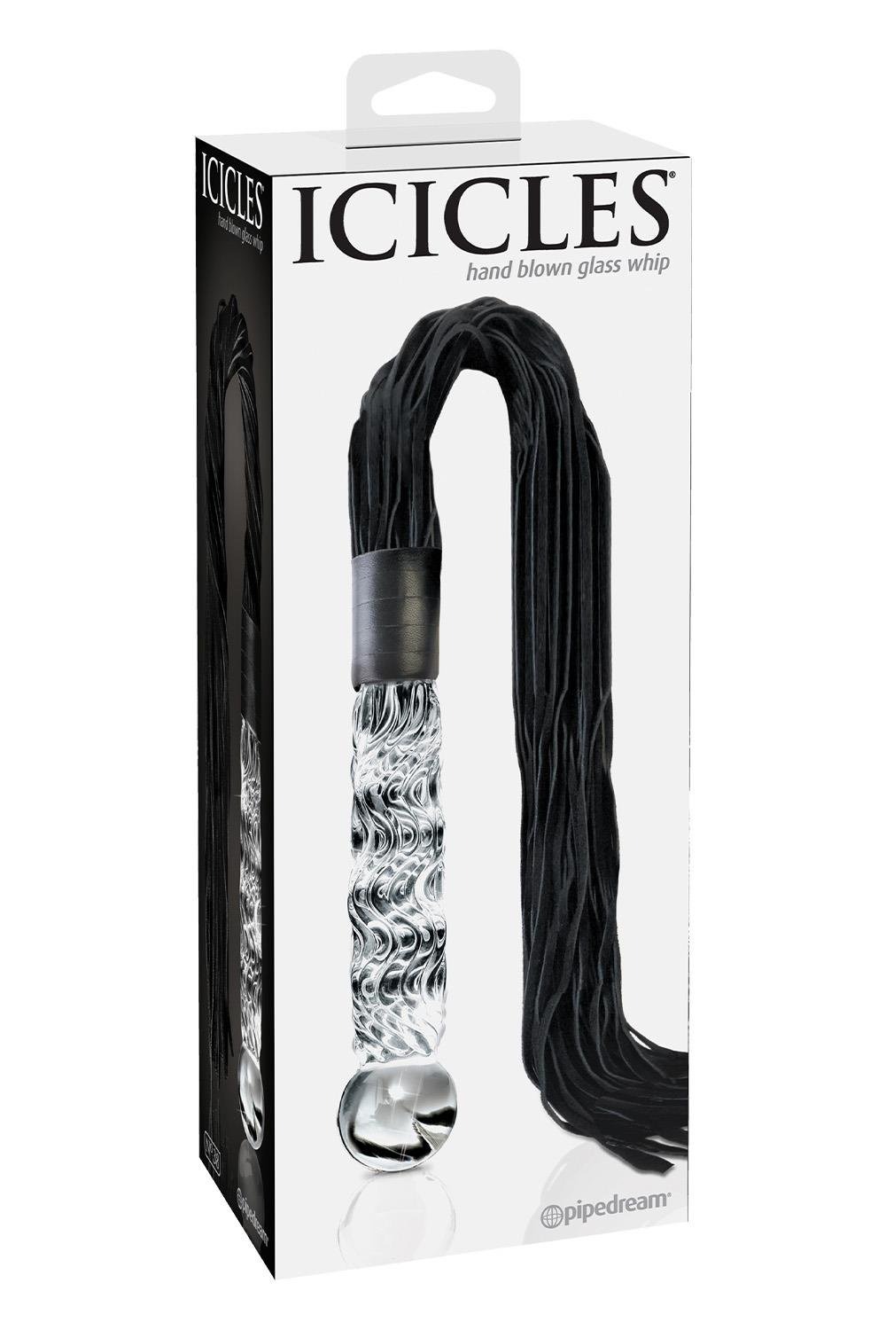 Фалоімітатор-батіг Pipedream Icicles No 38 скло та замш, 17 см