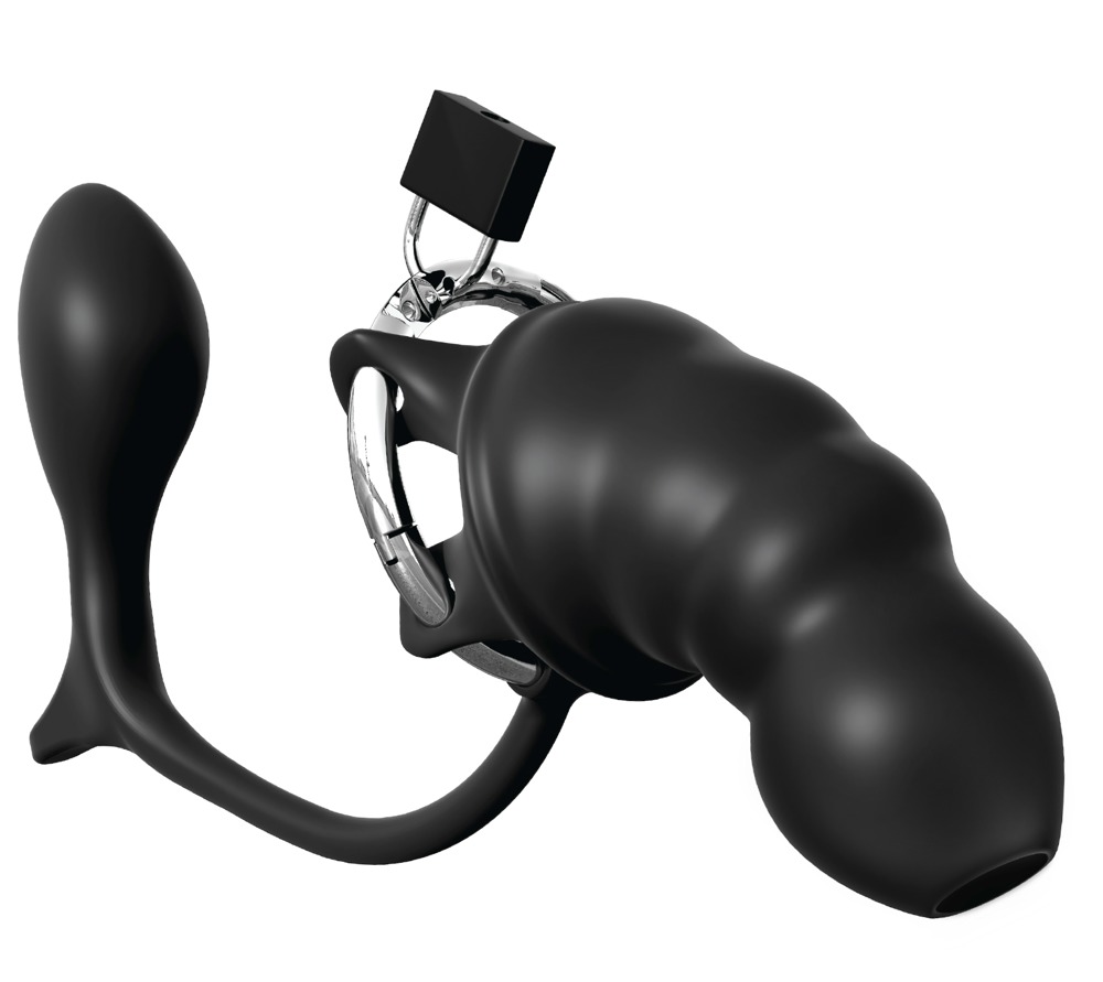 Пояс верности с анальной стимуляцией Pipedream Anal Fantasy и подвесным замком, черный