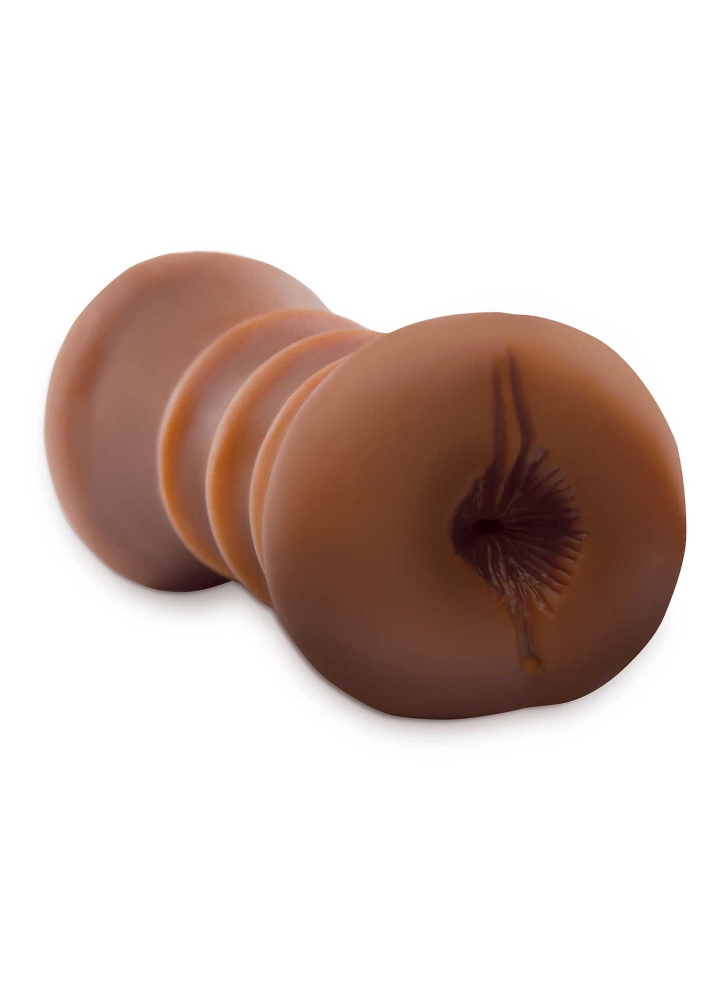 Мастурбатор реалистичный с двумя отверстиями Pipedream Extreme, коричневый, 15 х 6.5 см