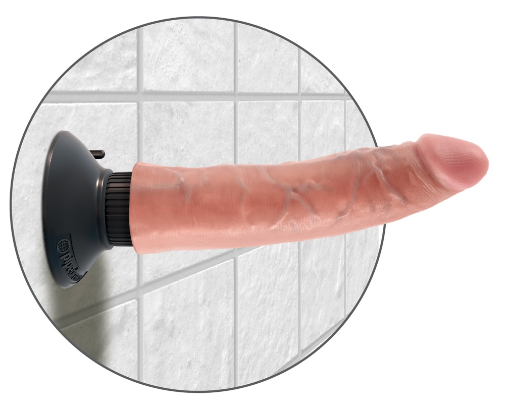 Вибратор реалистичный на присоске Pipedream King Cock бежевый