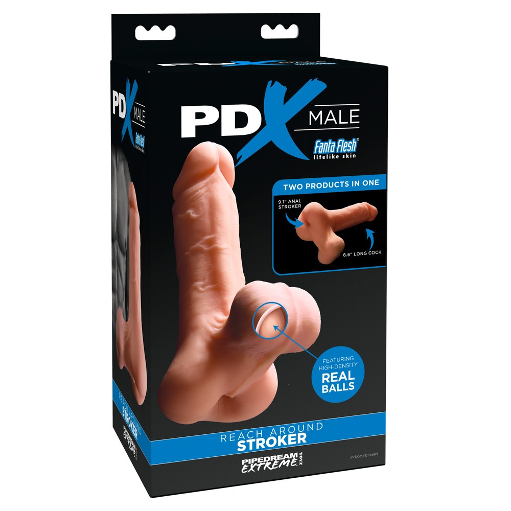 Реалістичний мастурбатор член PDX Male Reach Around, 24,1 см