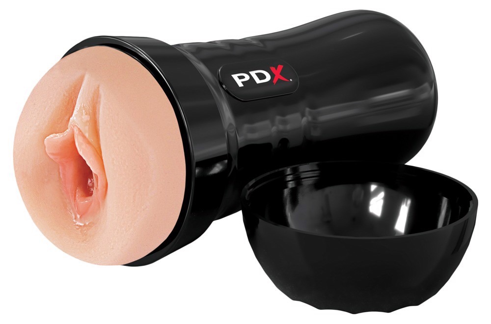Мастурбатор Вагіна в чорній колбі Pipedream PDX Extreme Wet Pussies, що самозмазується
