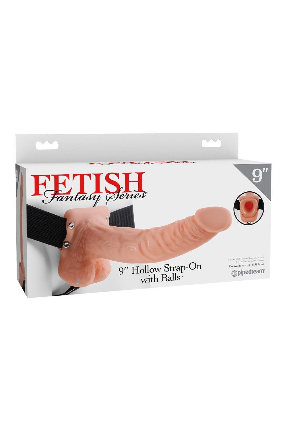 Полый страпон с мошонкой Pipedream Fetish Fantasy Series на черных трусах